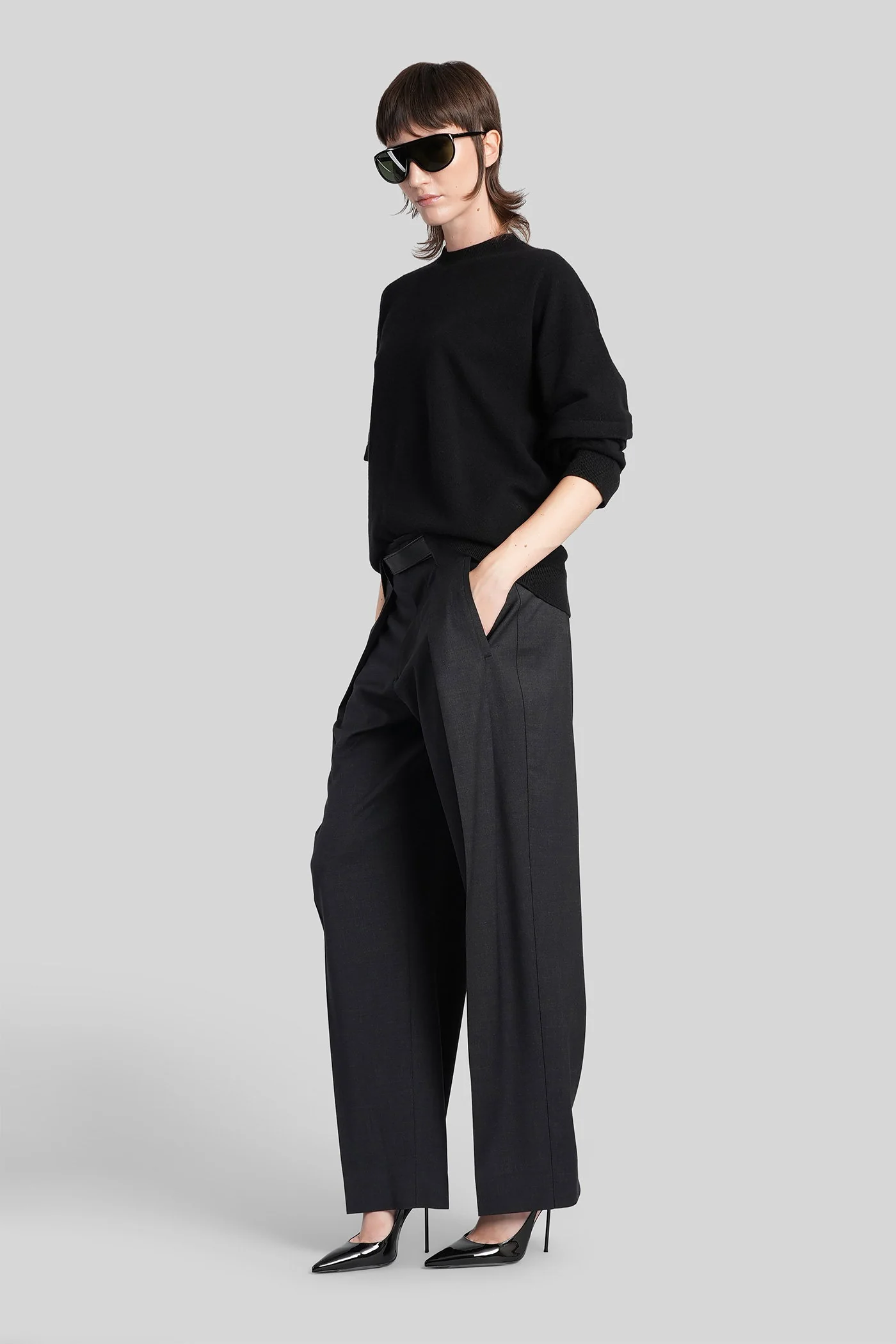 Ronda Pants in grey polyester - Image 2