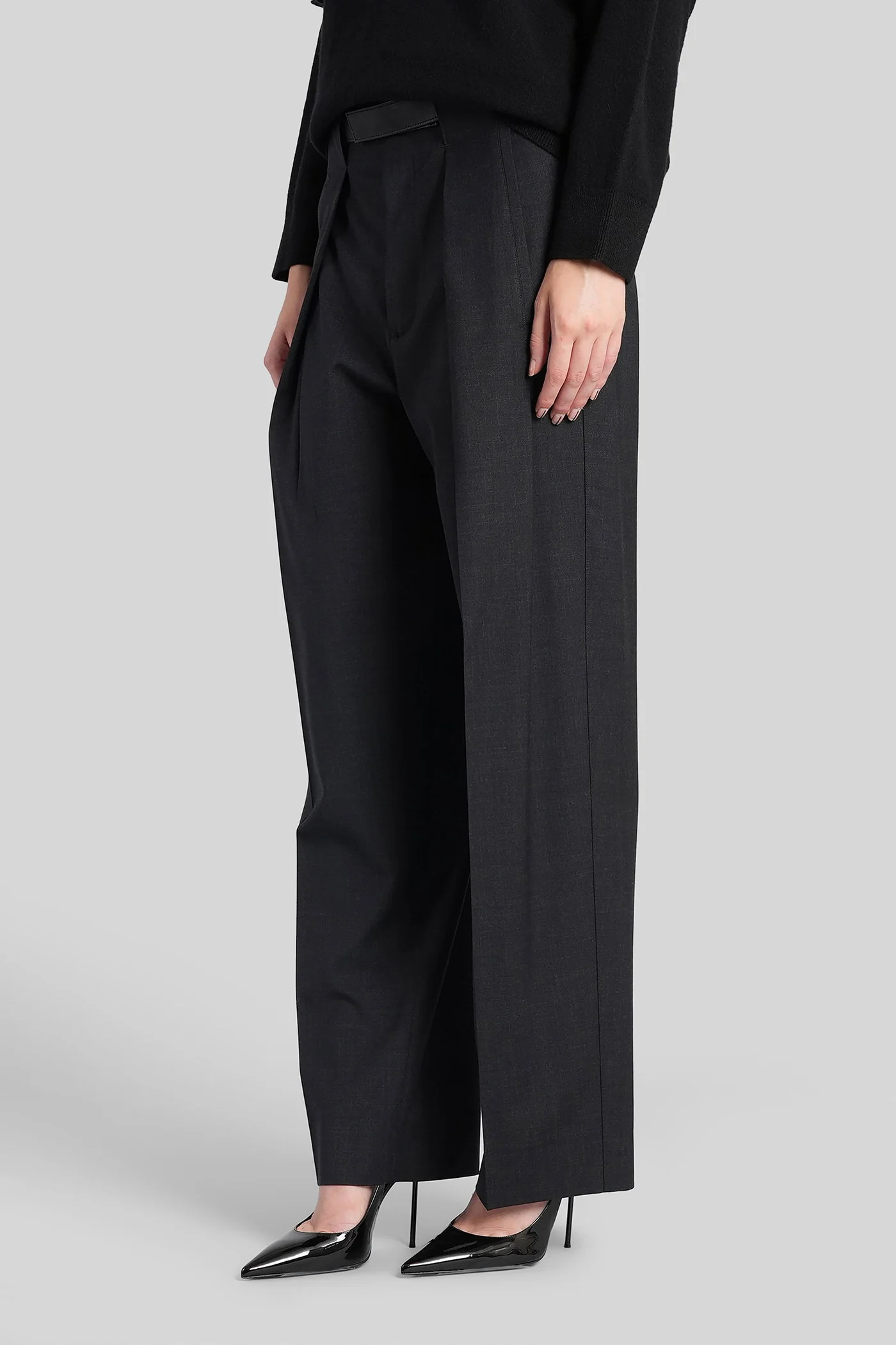 Ronda Pants in grey polyester - Image 4