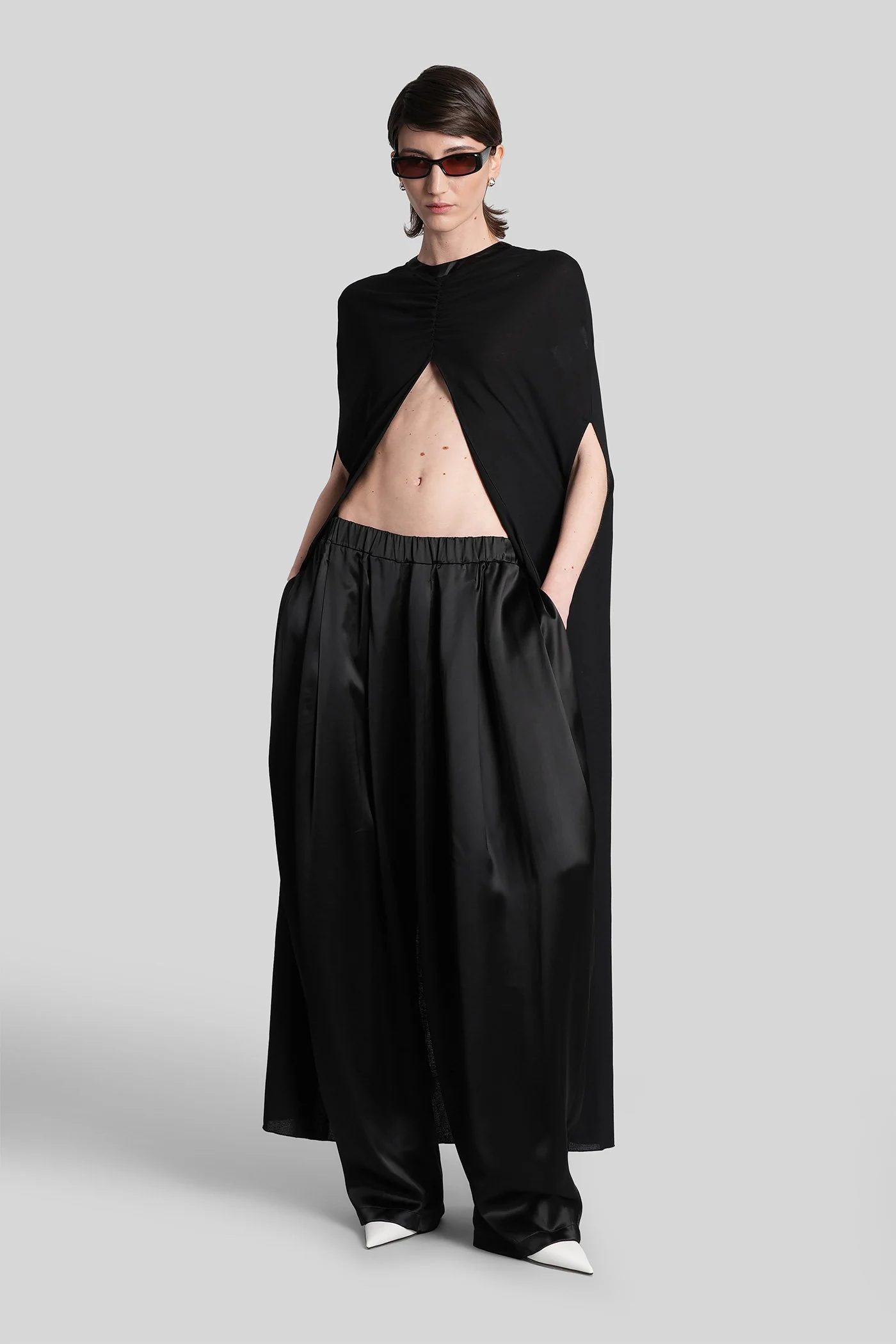 Simona Pants in black viscose - Image 2