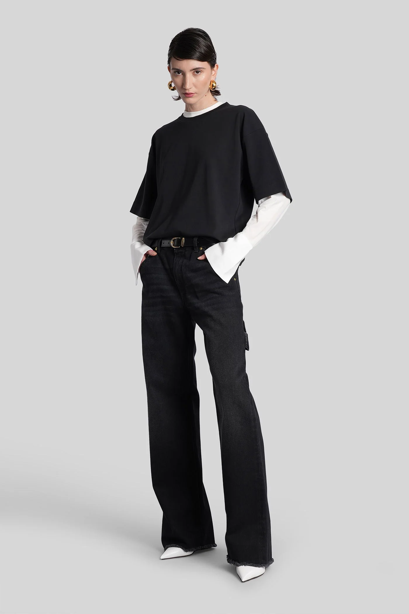 Smith T-Shirt in black cotton - Image 2