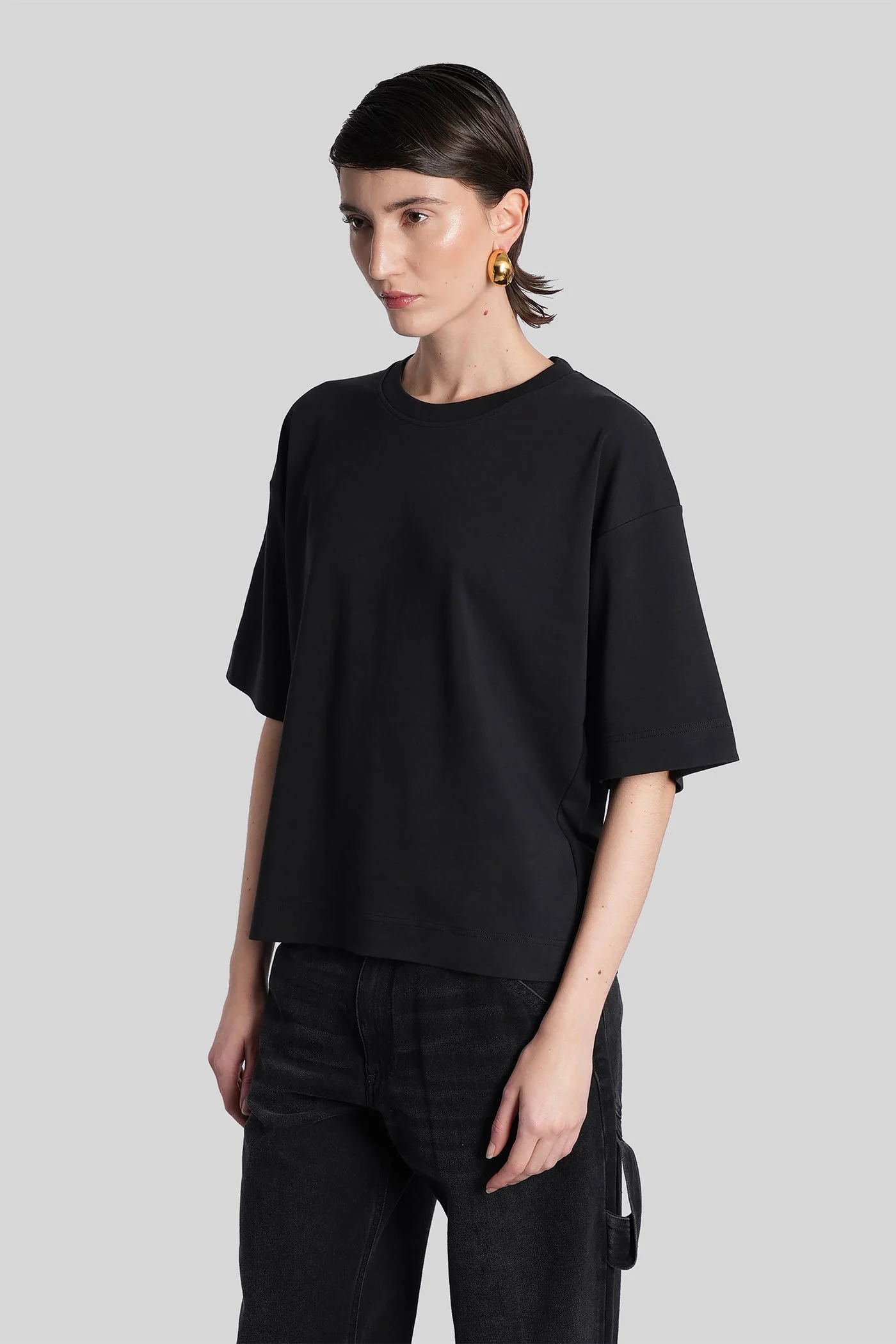 Smith T-Shirt in black cotton - Image 4