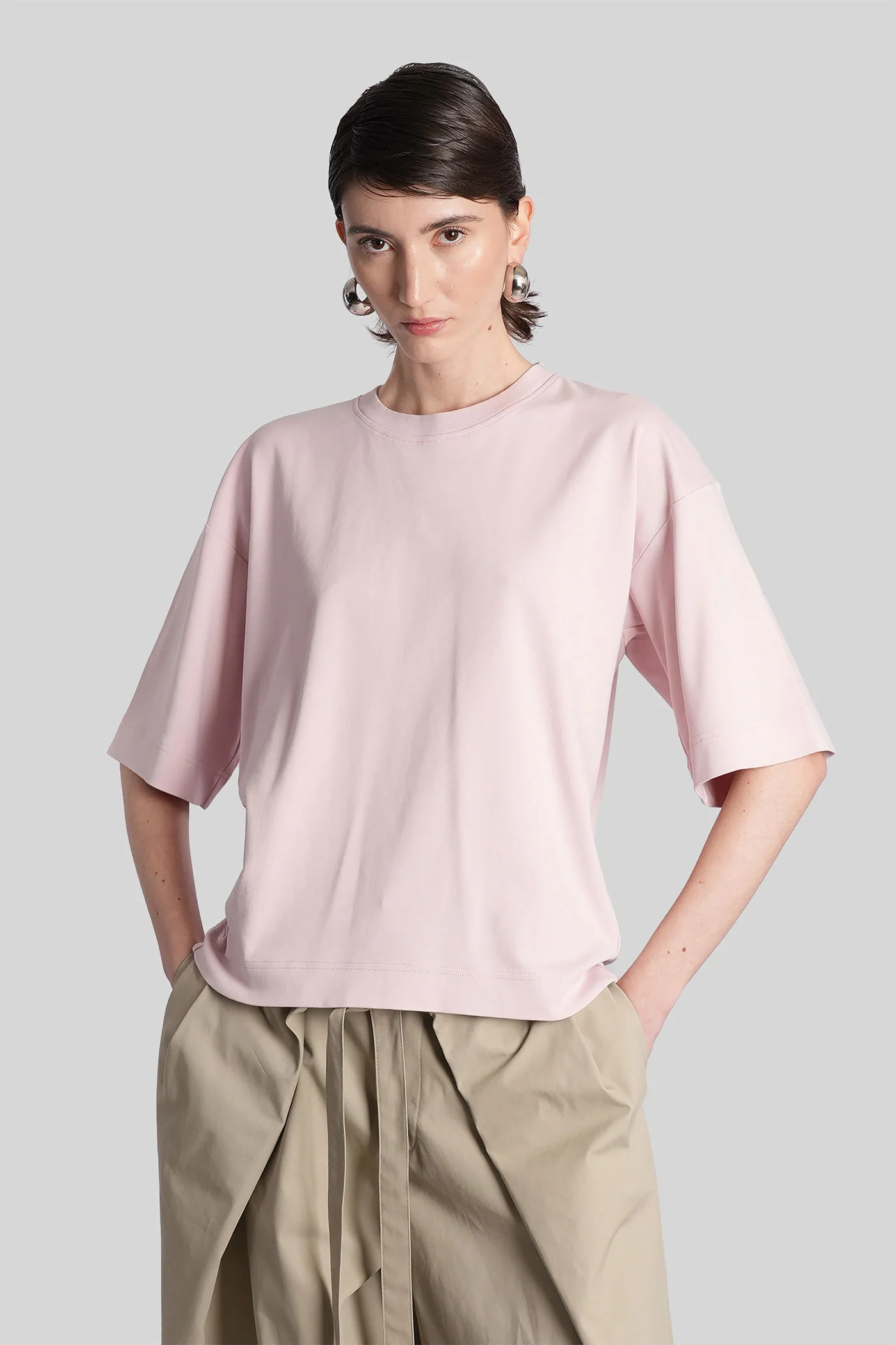 Smith T-Shirt in rose-pink cotton