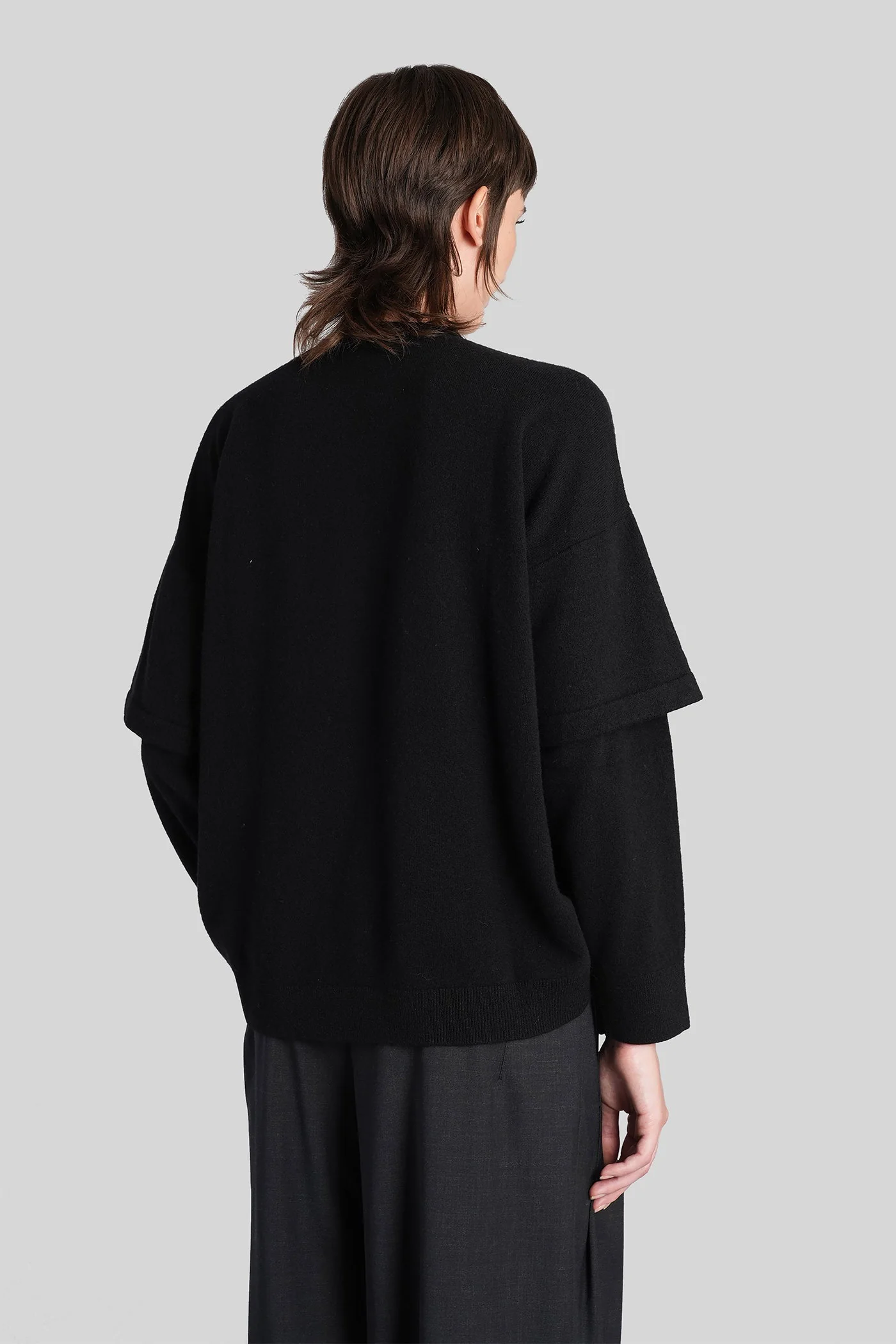 Troy Knitwear in black wool - Image 3