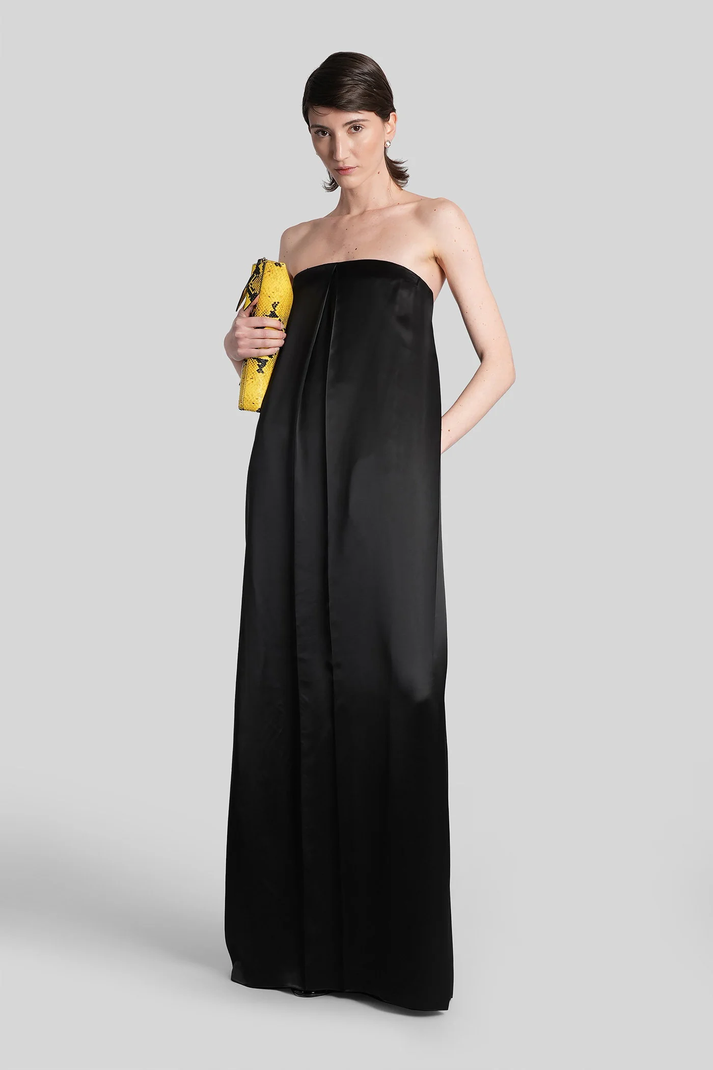 Veronike Long dress in black viscose - Image 2