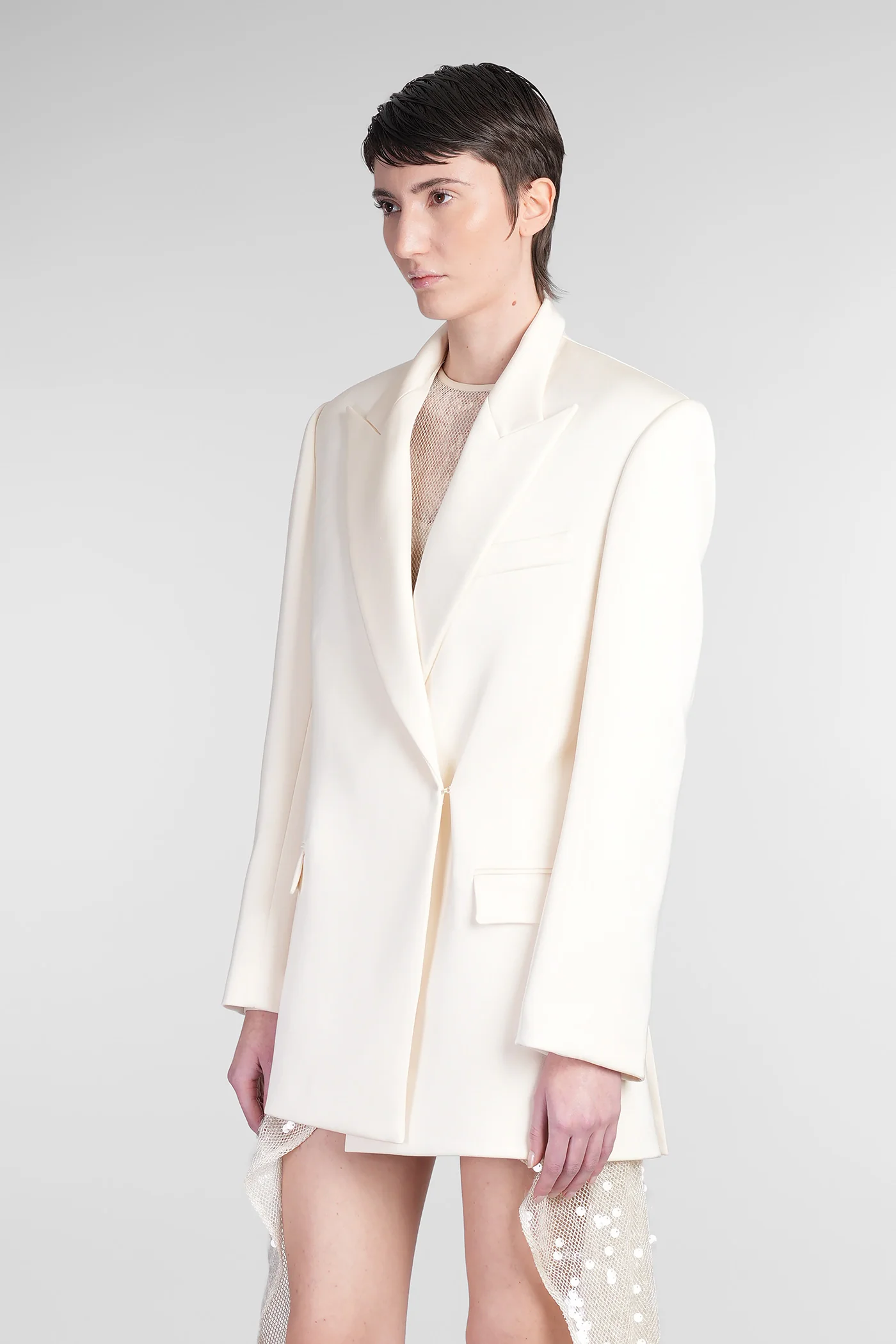 Blazer in beige Triacetate - Image 4