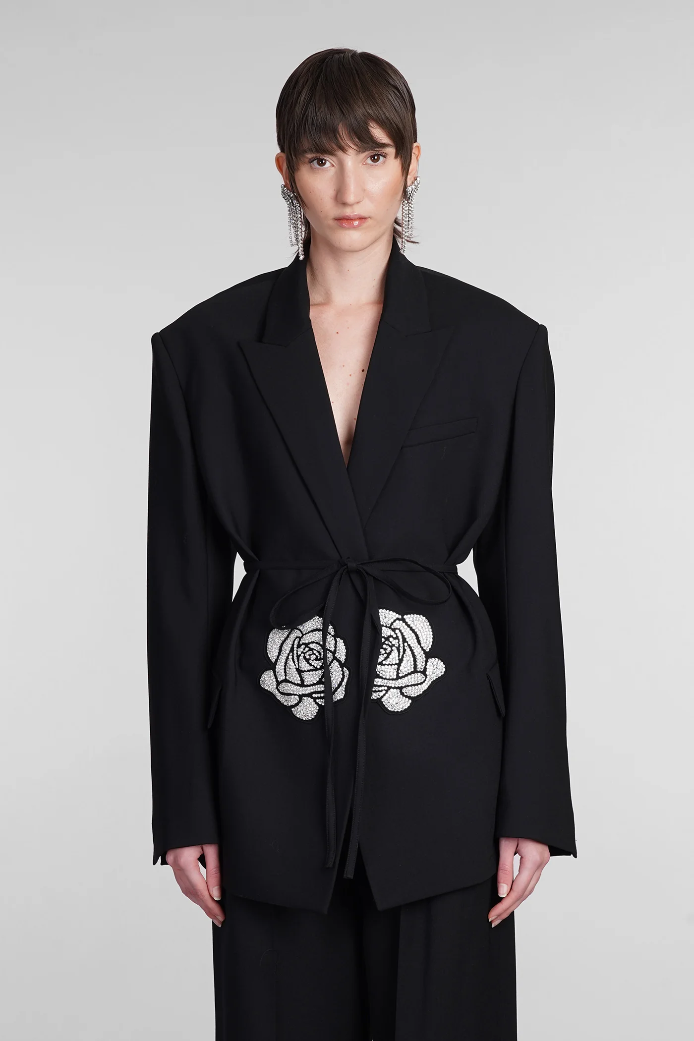 Blazer in black wool