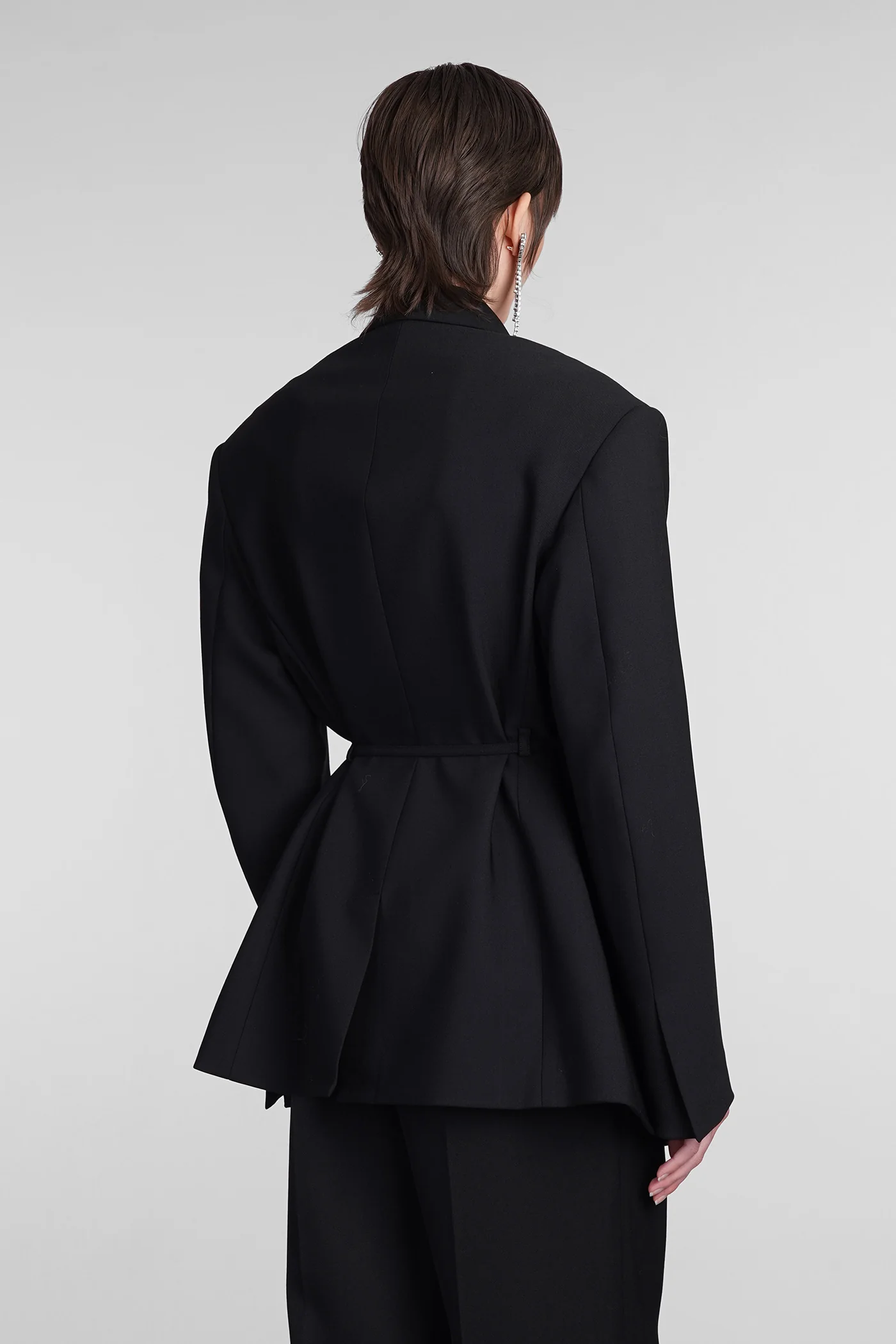 Blazer in black wool - Image 3
