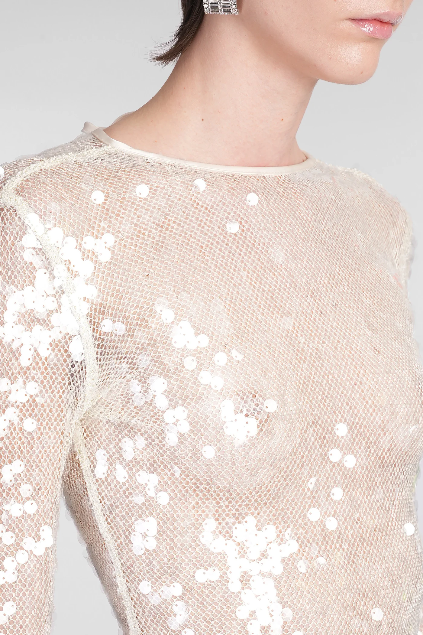 Dress woman in beige polyester - Image 5
