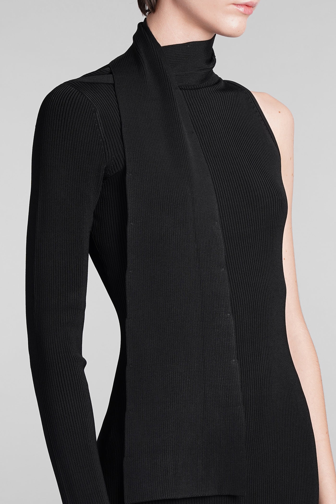 Dress woman  in black cotton - Image 5