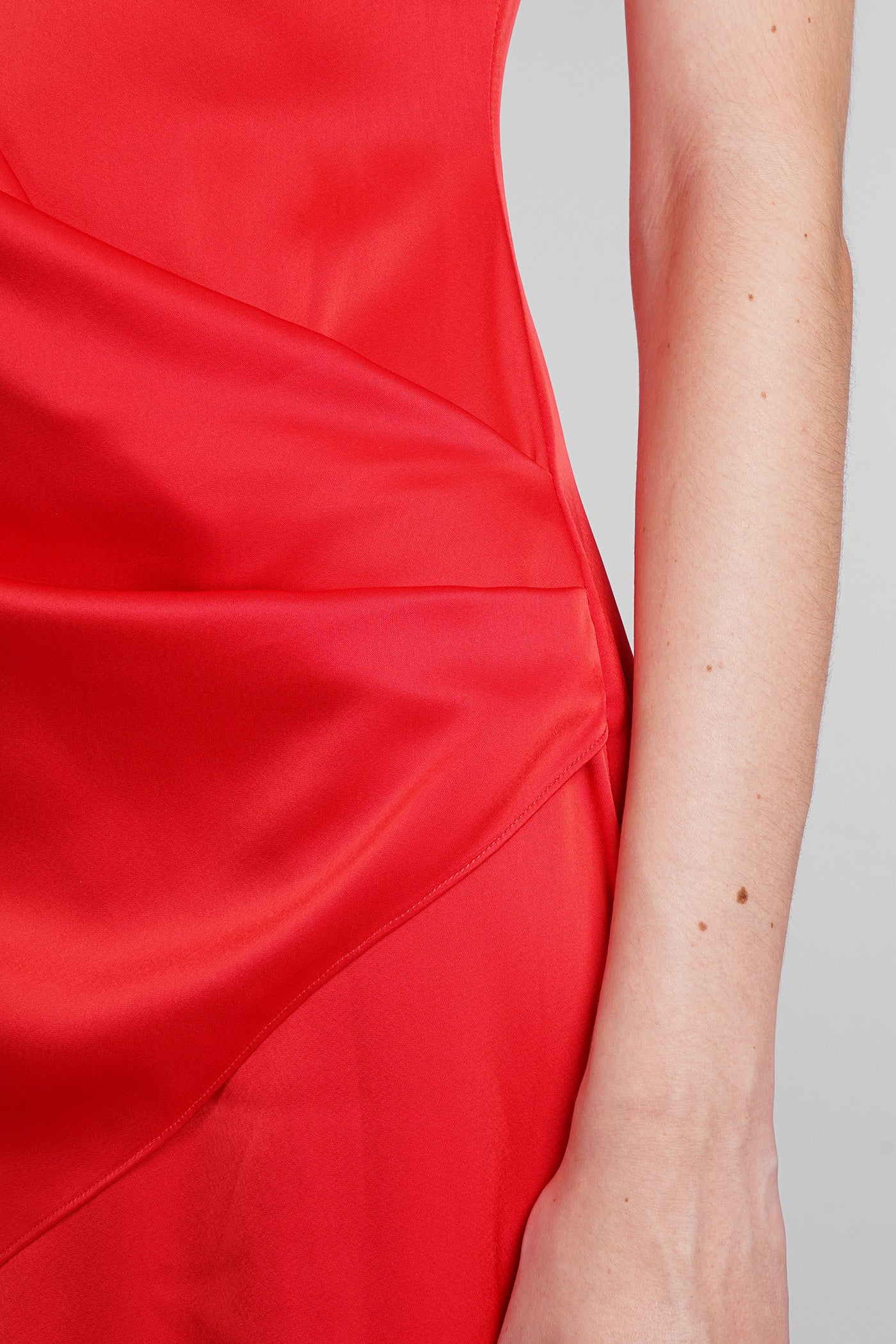 Dress woman in red Triacetate - Image 5
