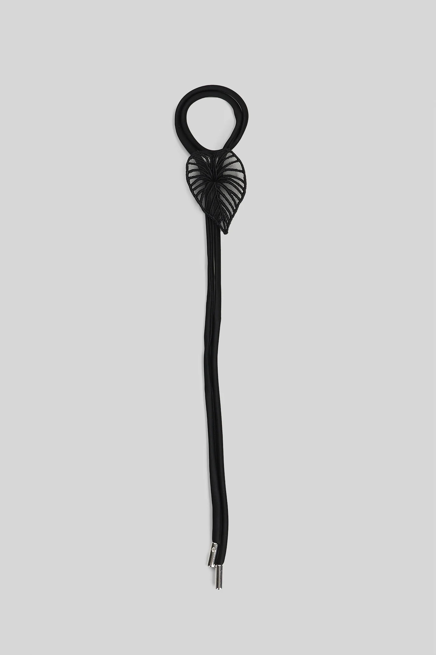 in black silk
