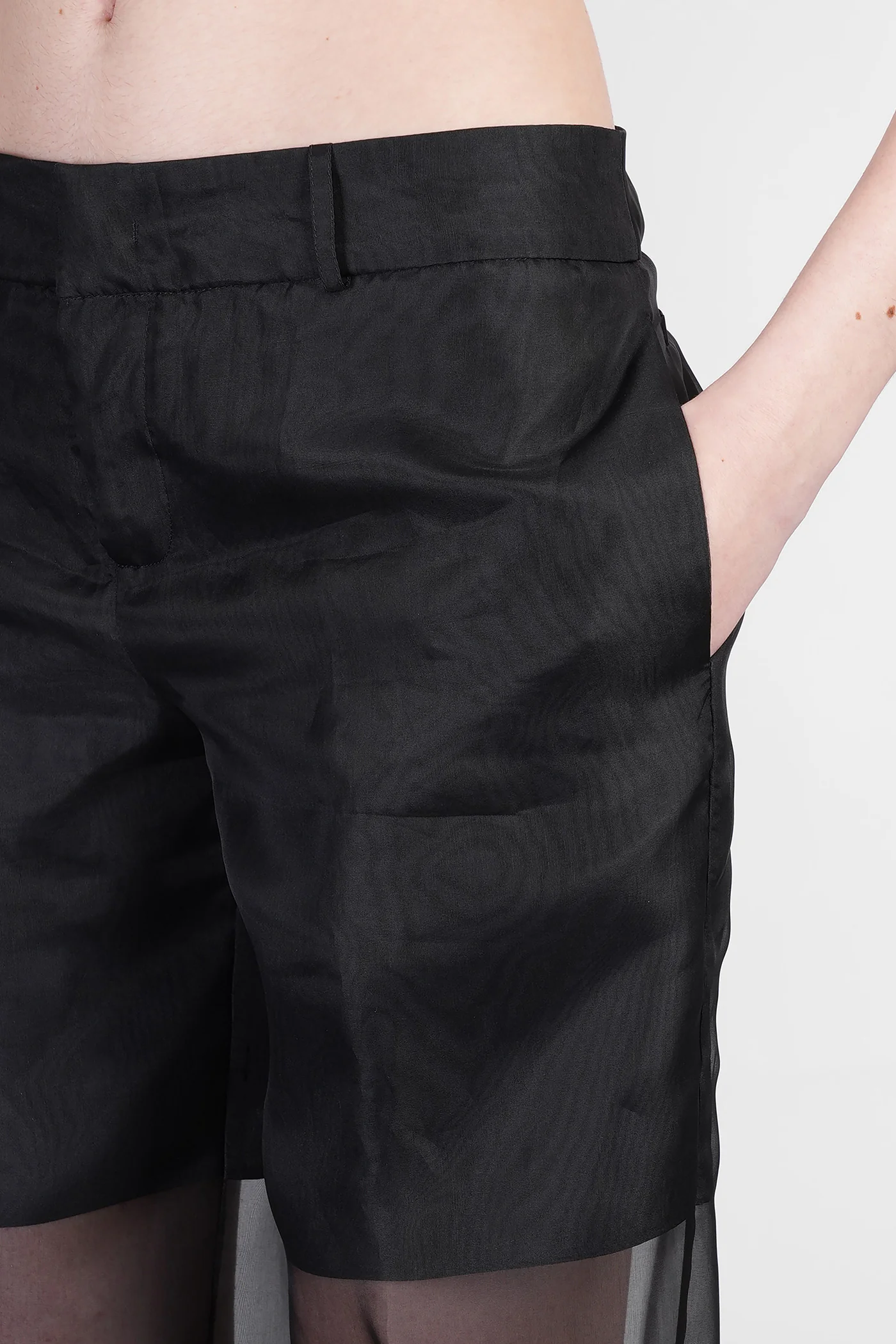 Pants in black silk - Image 5