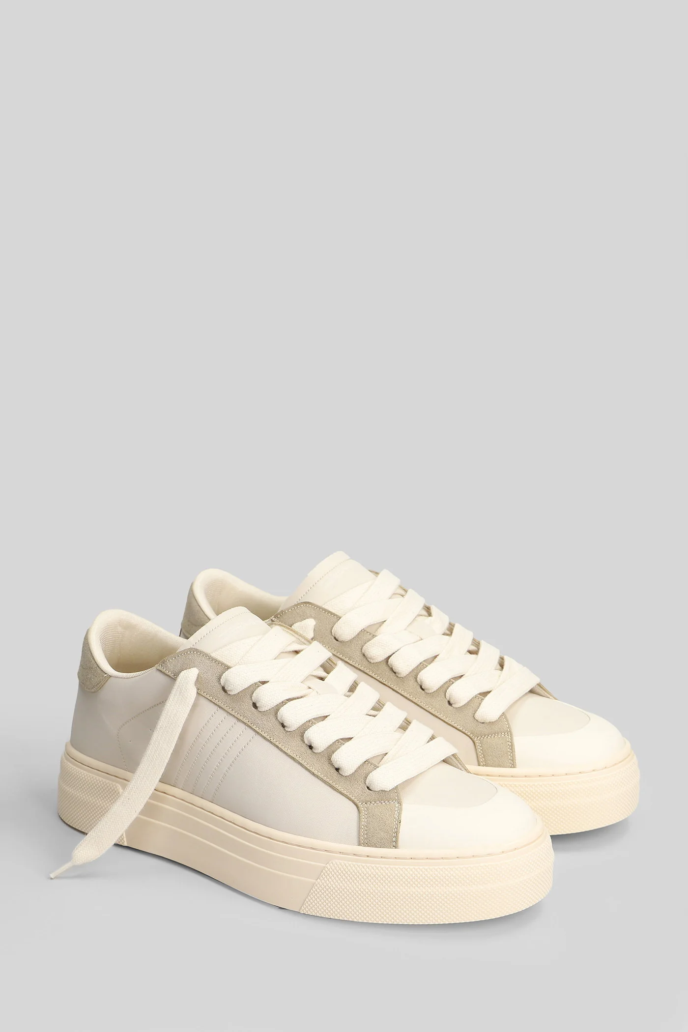 Sneakers in beige fabric - Image 2