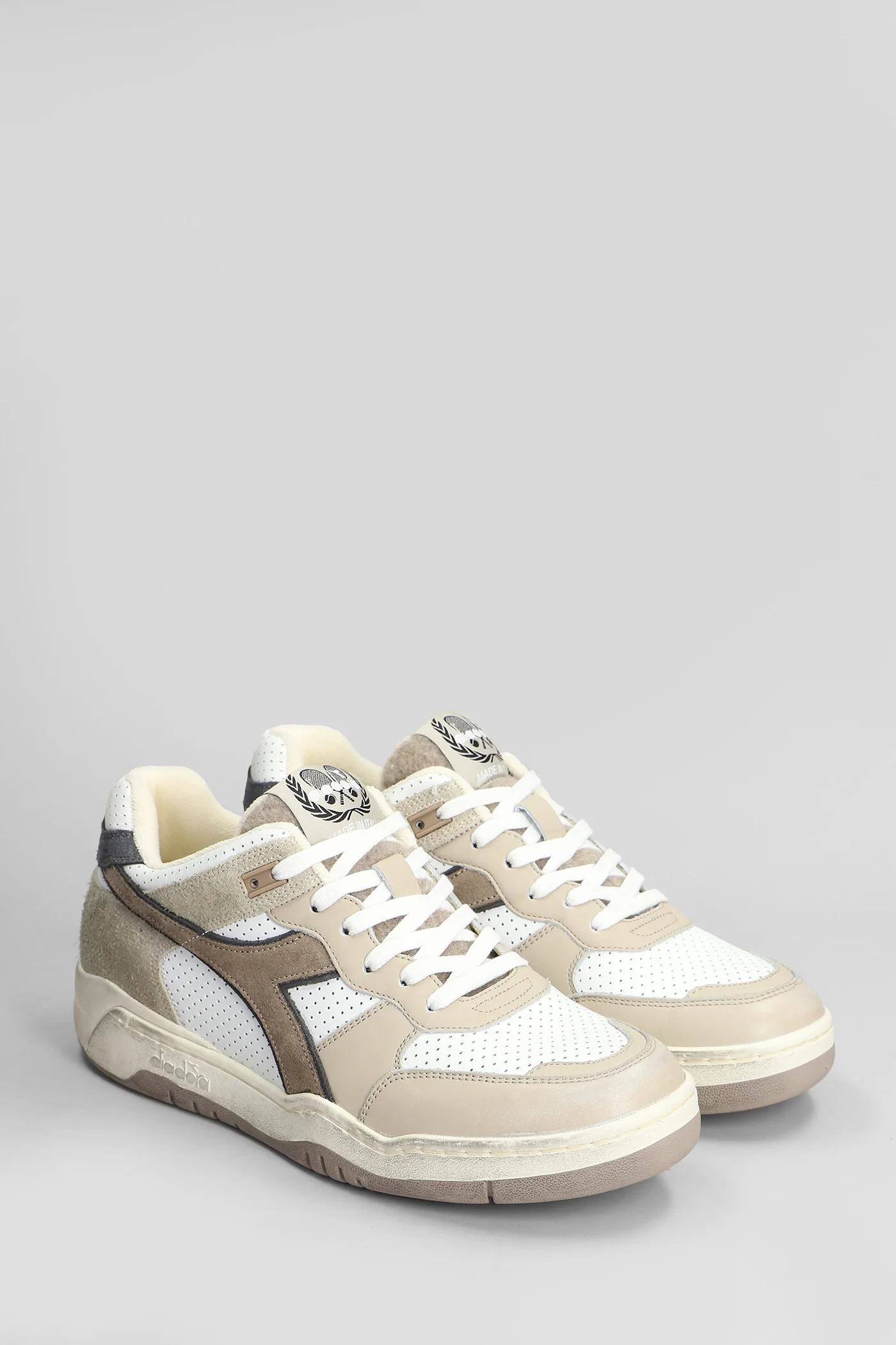 B.560 Torino Italia Sneakers in white suede and leather - Image 2