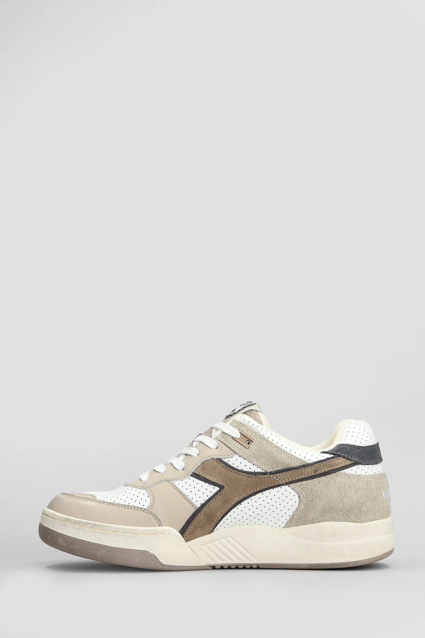 B.560 Torino Italia Sneakers in white suede and leather - Image 3