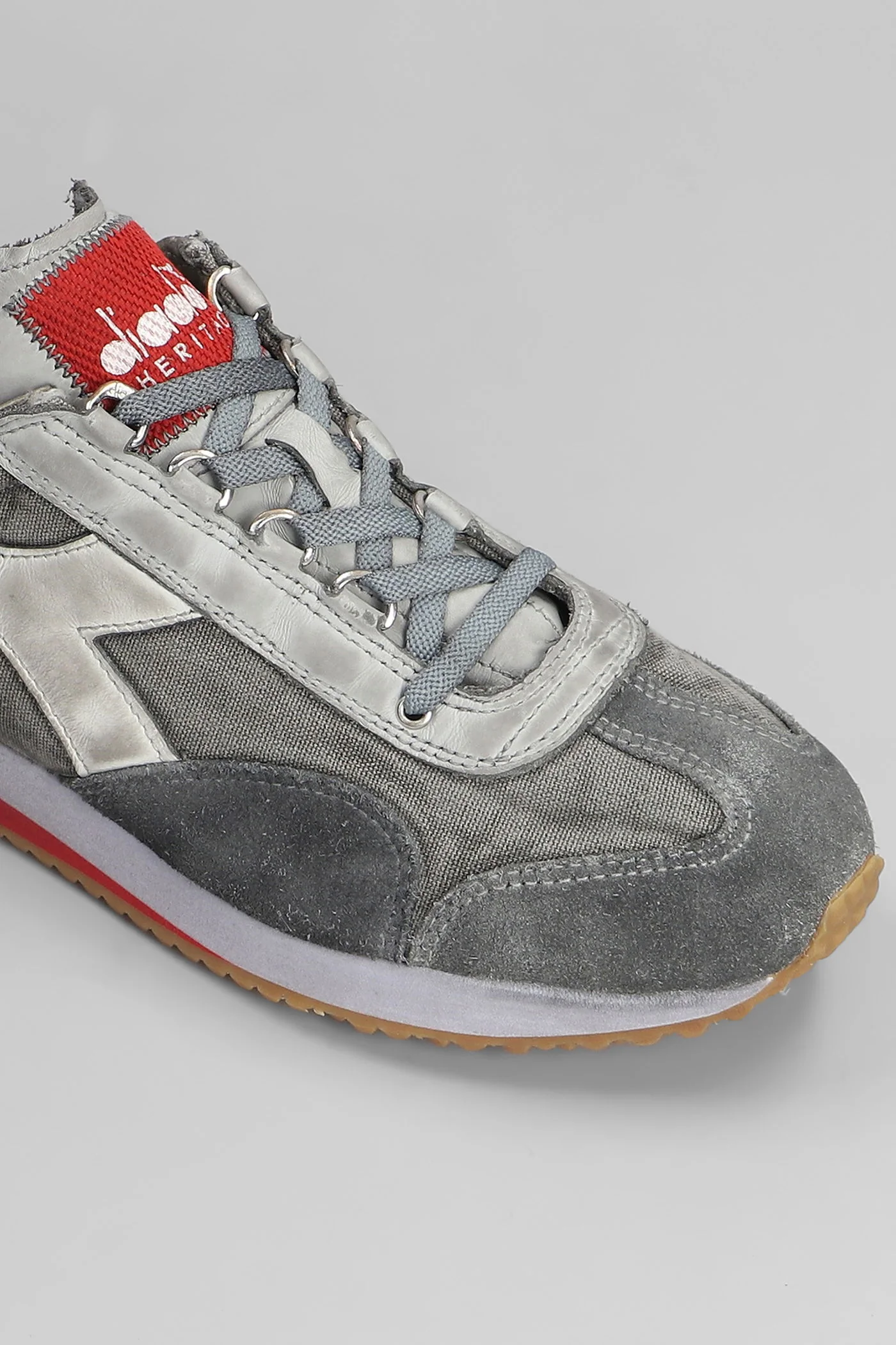 Equipe Dirty Sneakers in grey canvas - Image 5