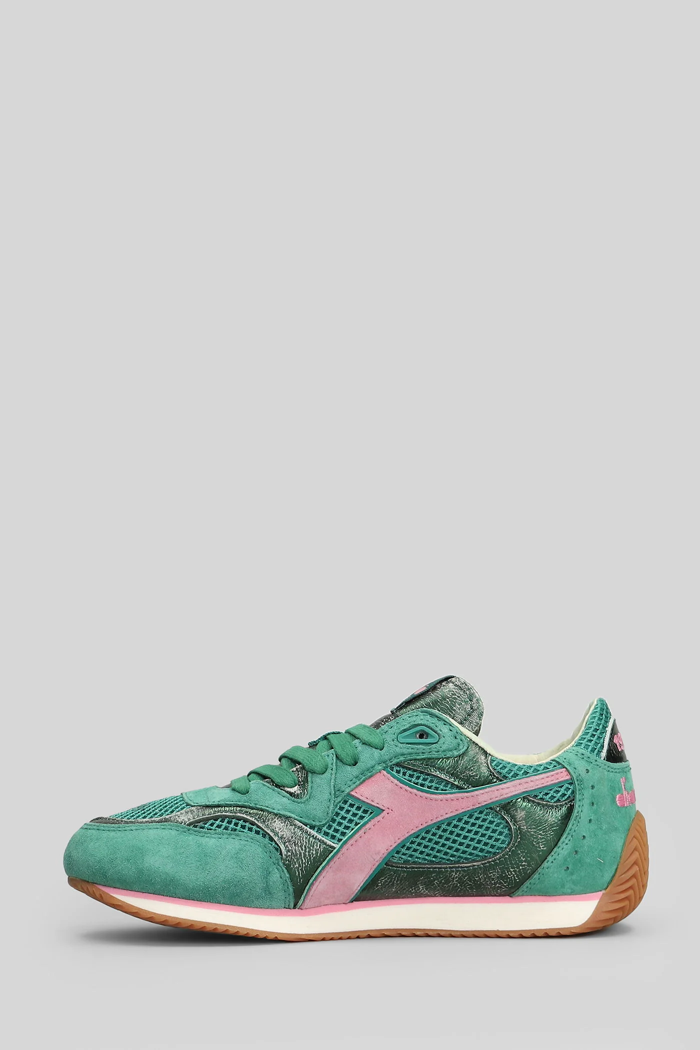 Equipe Revenge Sneakers in green Suede and fabric - Image 3