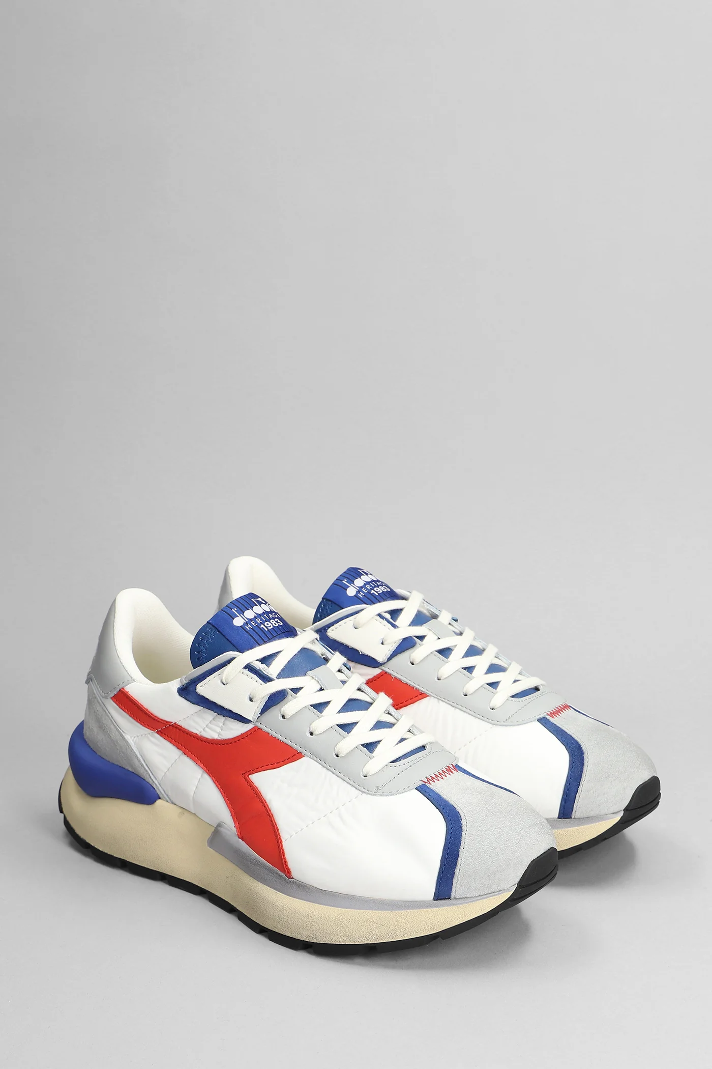 Mercury Elite Sneakers in white Suede and fabric - Image 2