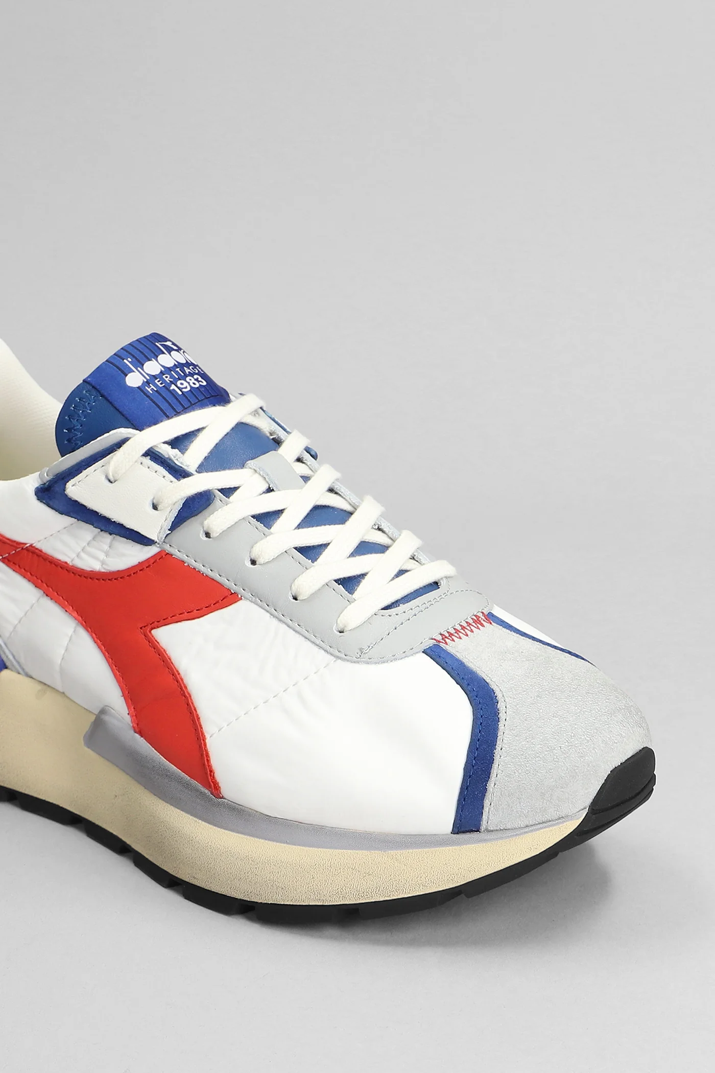 Mercury Elite Sneakers in white Suede and fabric - Image 5