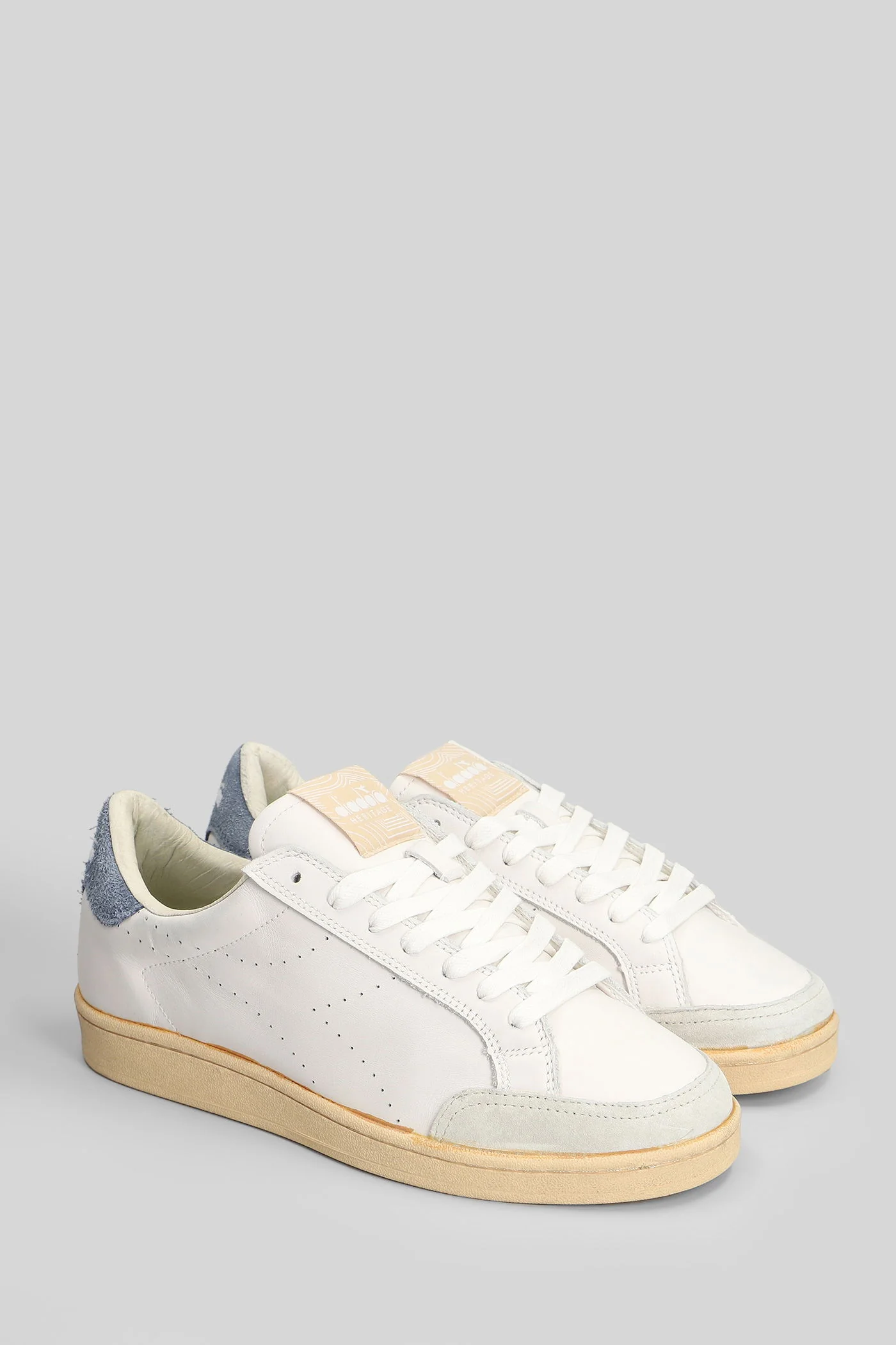 Prestige Plain Used Sneakers in white leather - Image 47