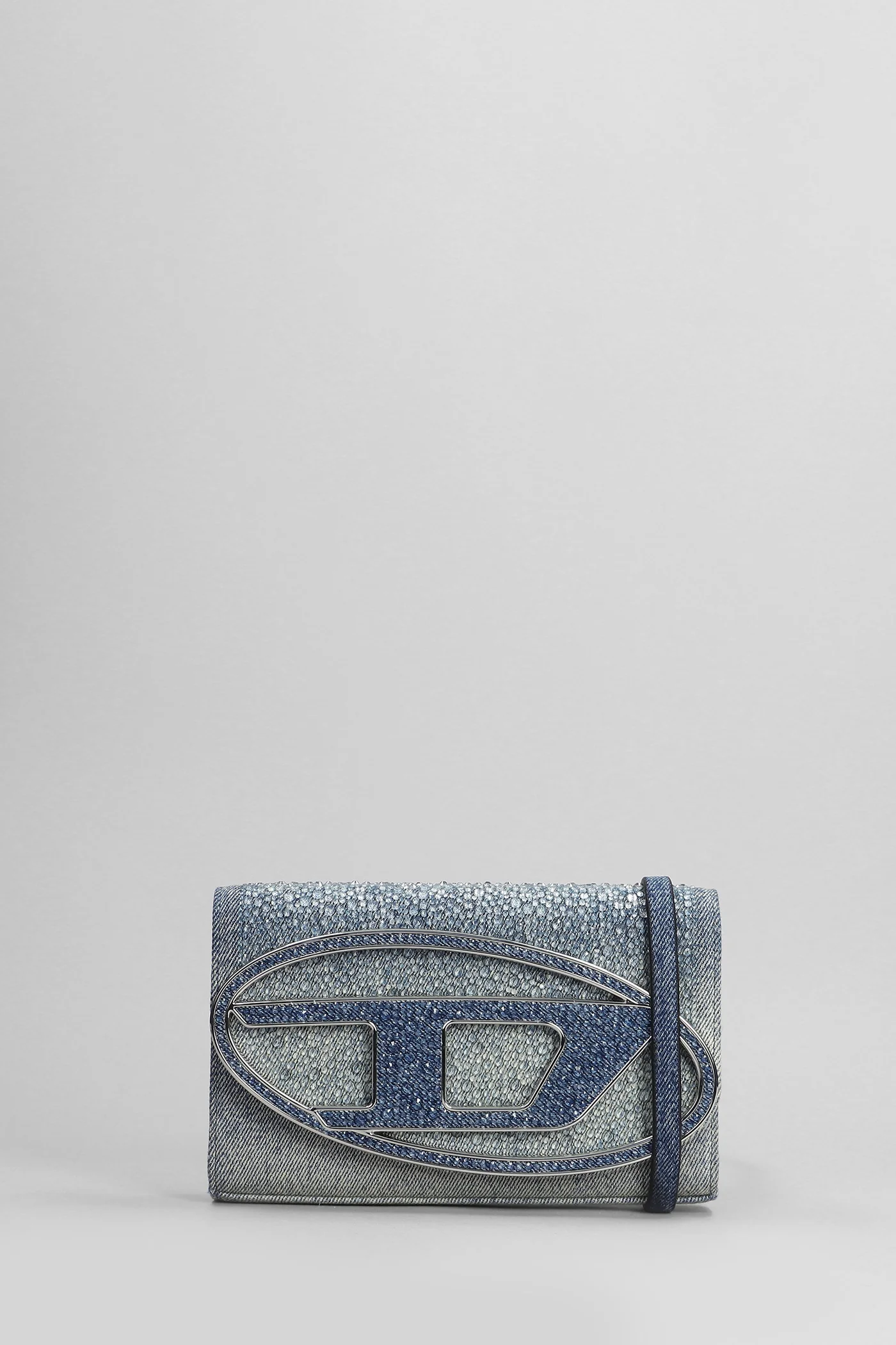 1dr Clutch in cyan denim