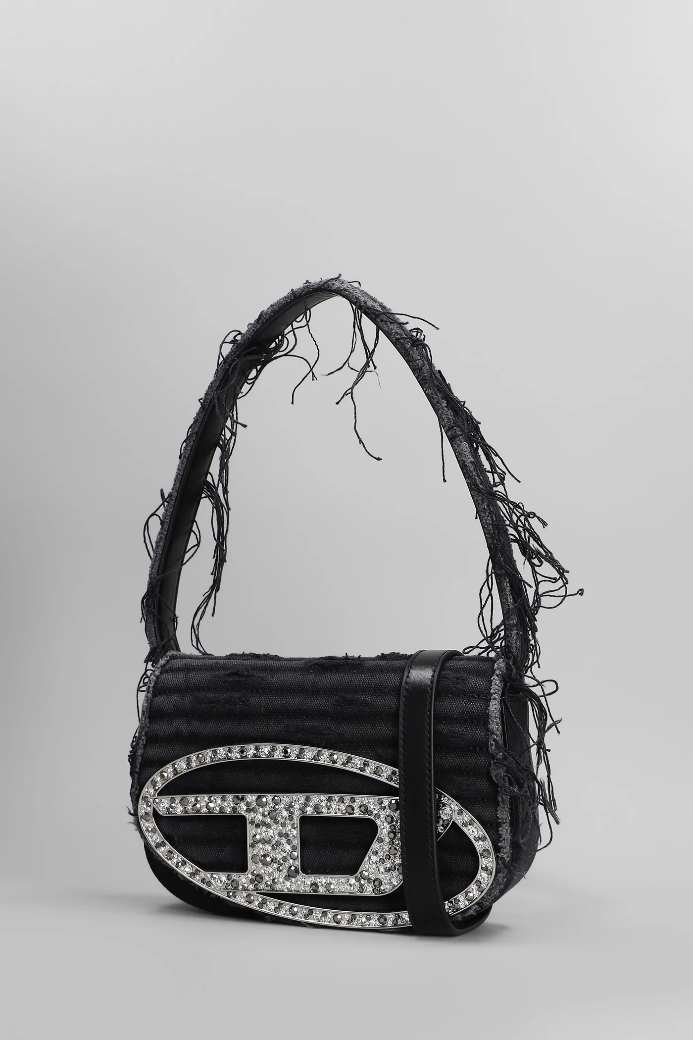 1dr Shoulder bag in black cotton - Image 2