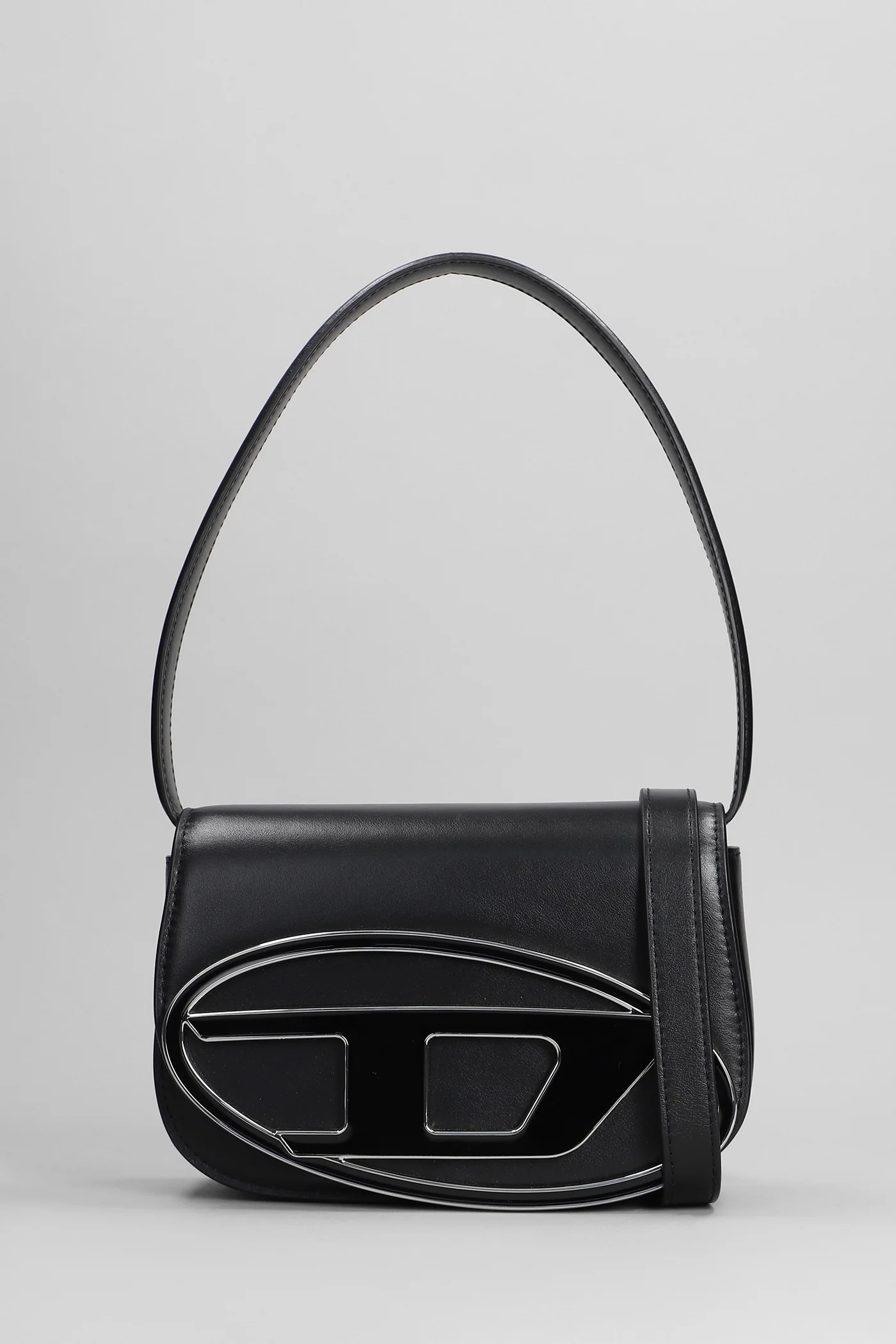 1dr Shoulder bag in black leather - Image 5