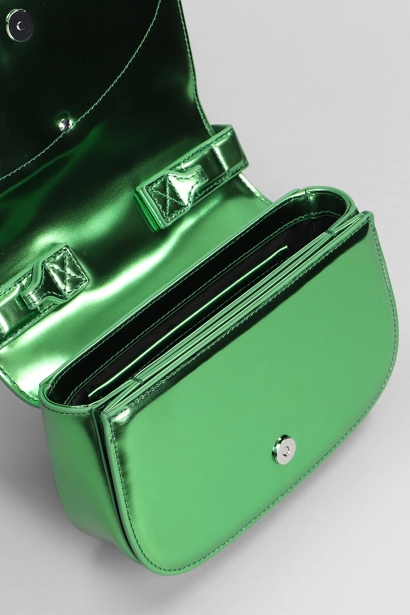 1dr Shoulder bag in green leather - Image 4