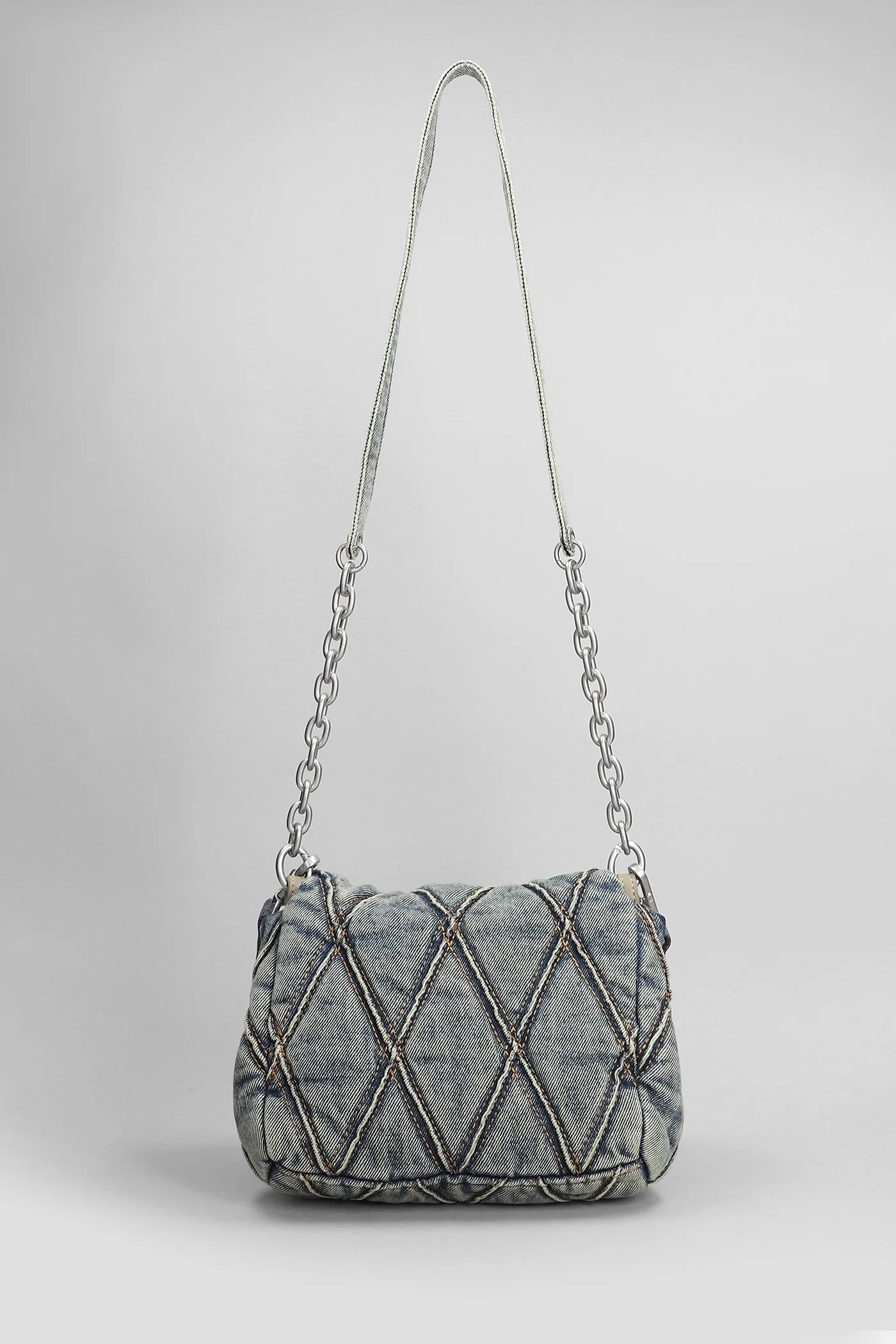 Charm d Shoulder bag in blue cotton - Image 3