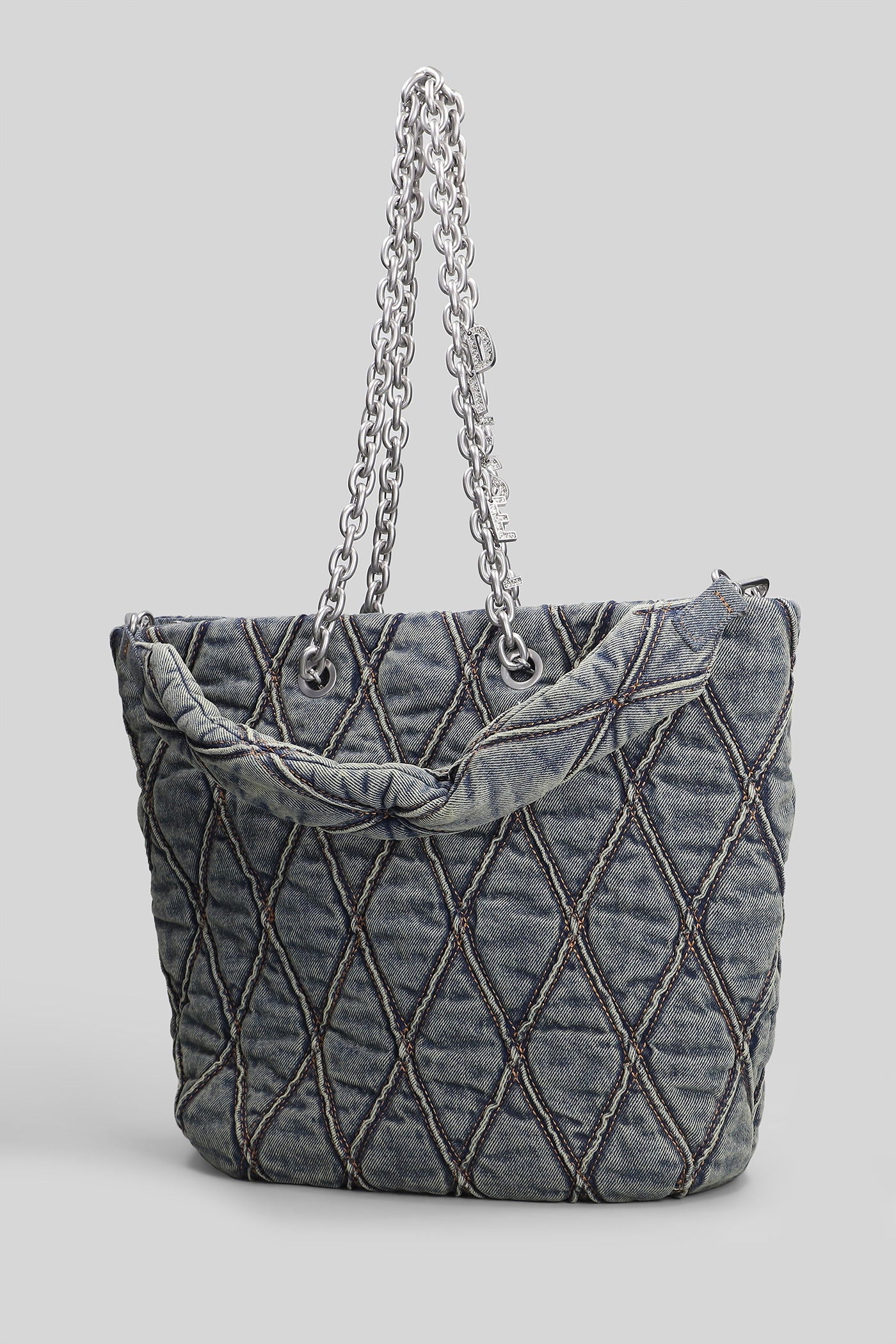 Charm-d Tote in blue denim - Image 2