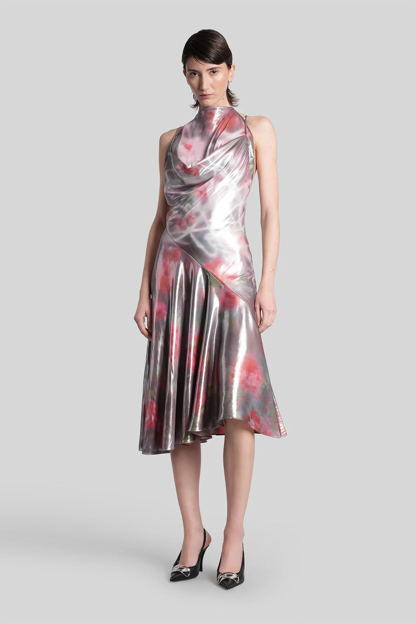 D-ebra Long dress in silver polyester