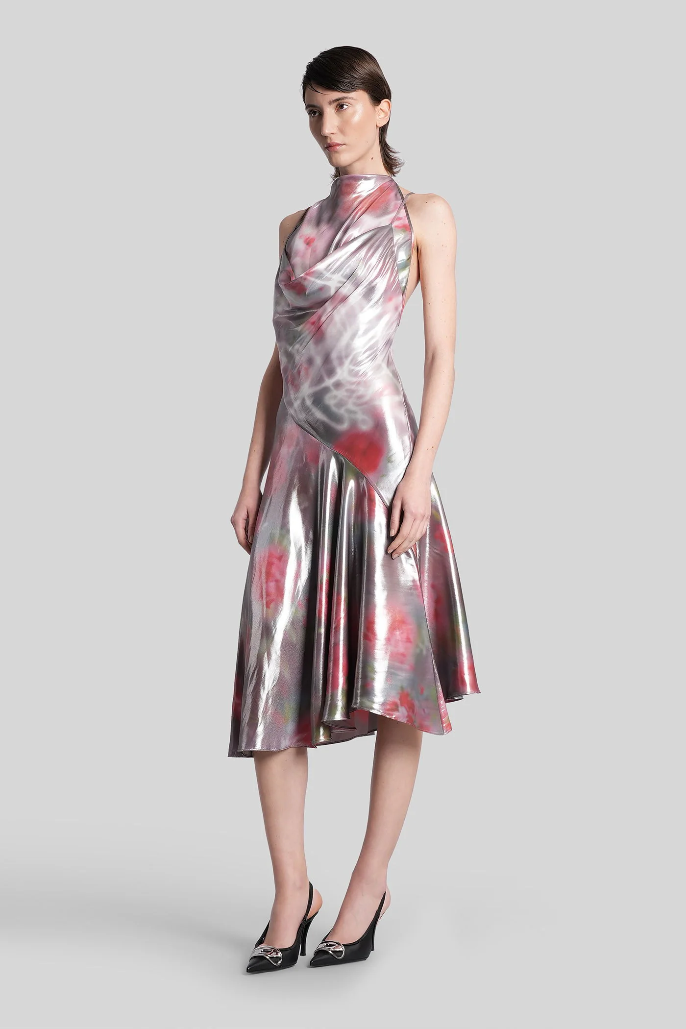 D-ebra Long dress in silver polyester - Image 4