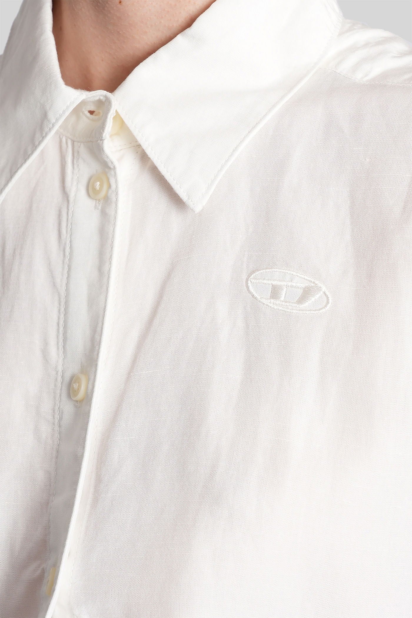 D-elta-sl Long dress in white Modal - Image 5