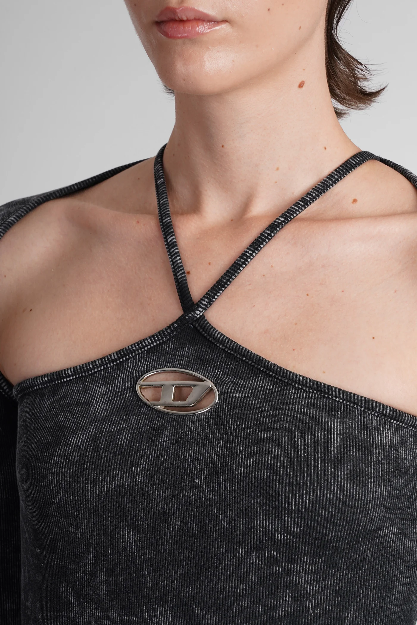 D mariel Dress woman in grey cotton - Image 5