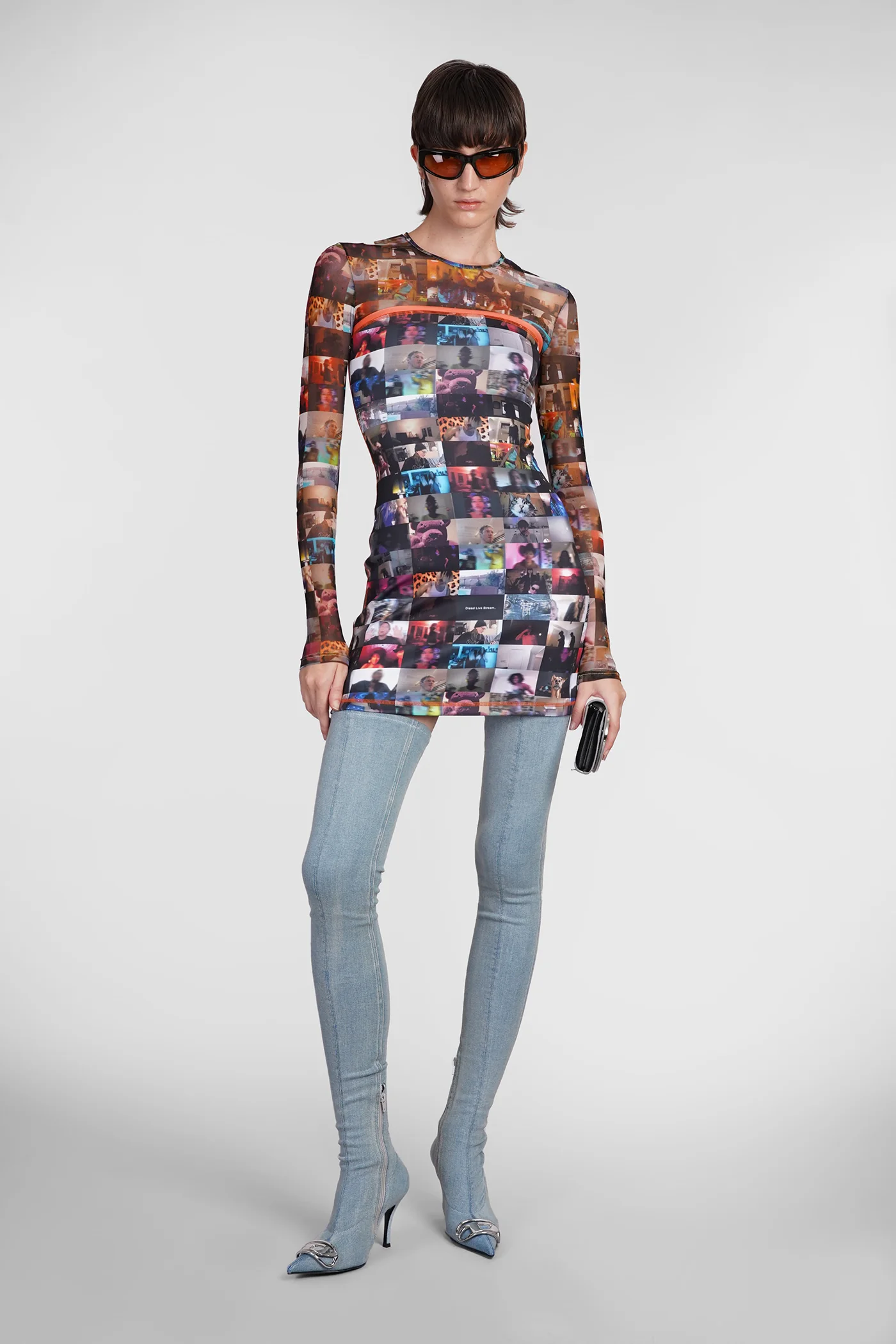 D platin Dress woman in multicolor polyester - Image 2