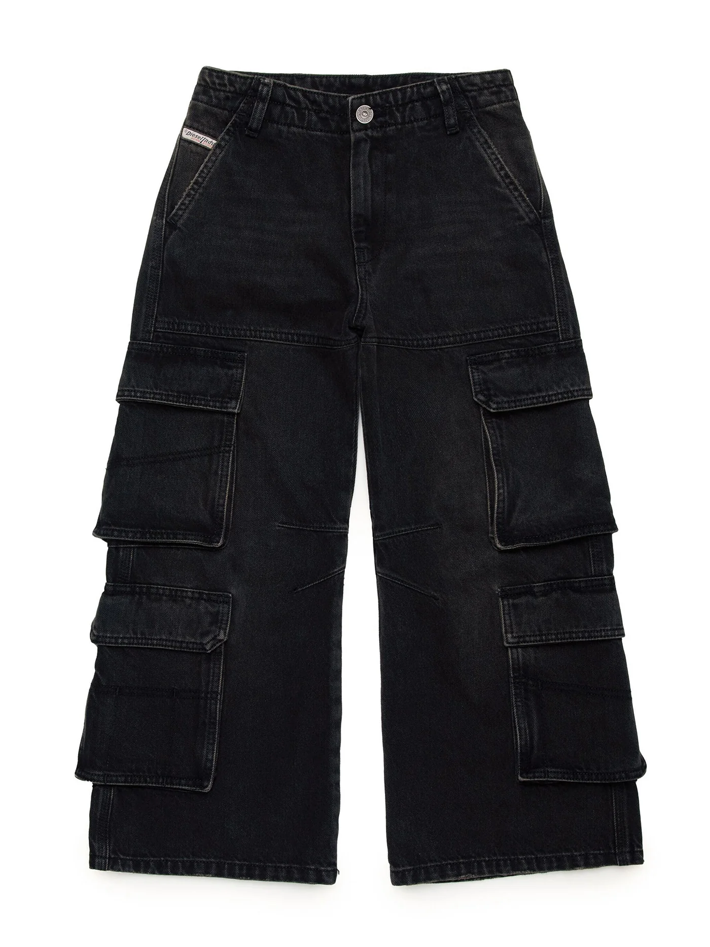 Pants in black cotton
