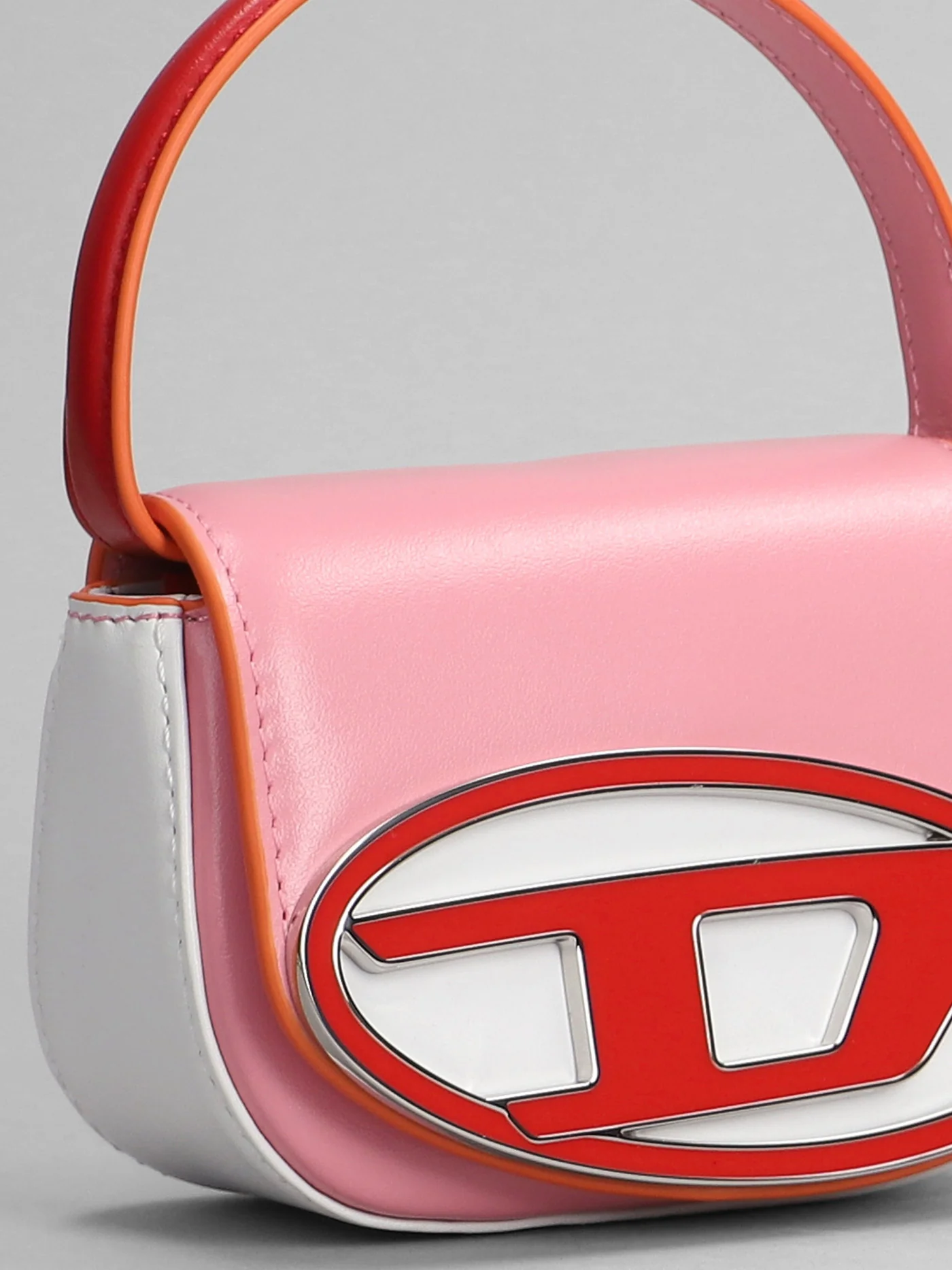 Shoulder bag in rose-pink leather - Image 4