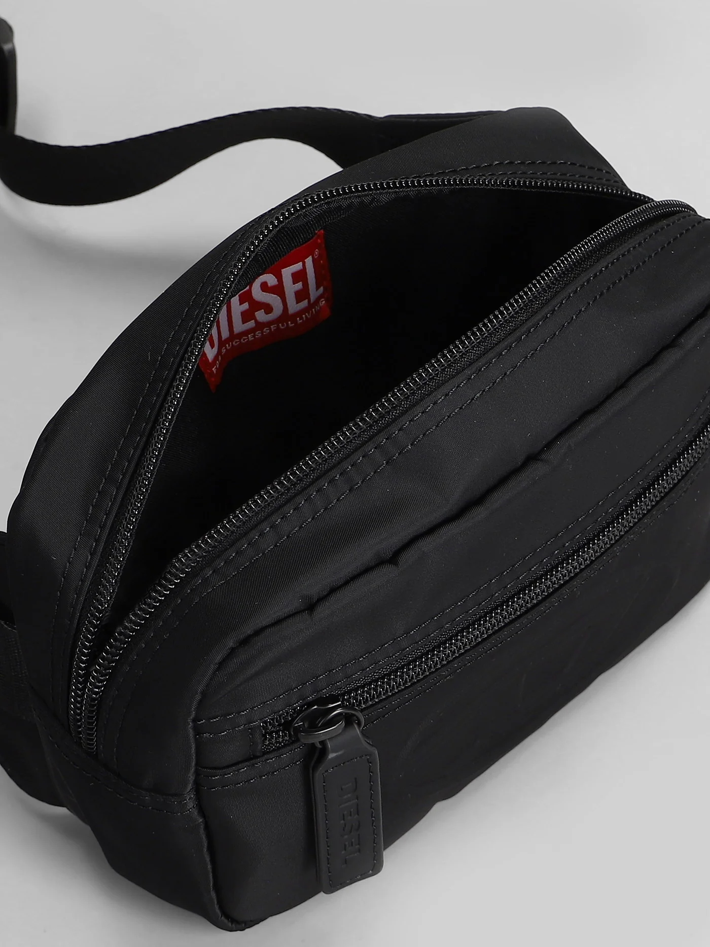 Wdembossed Waist Bag in black polyester - Image 4