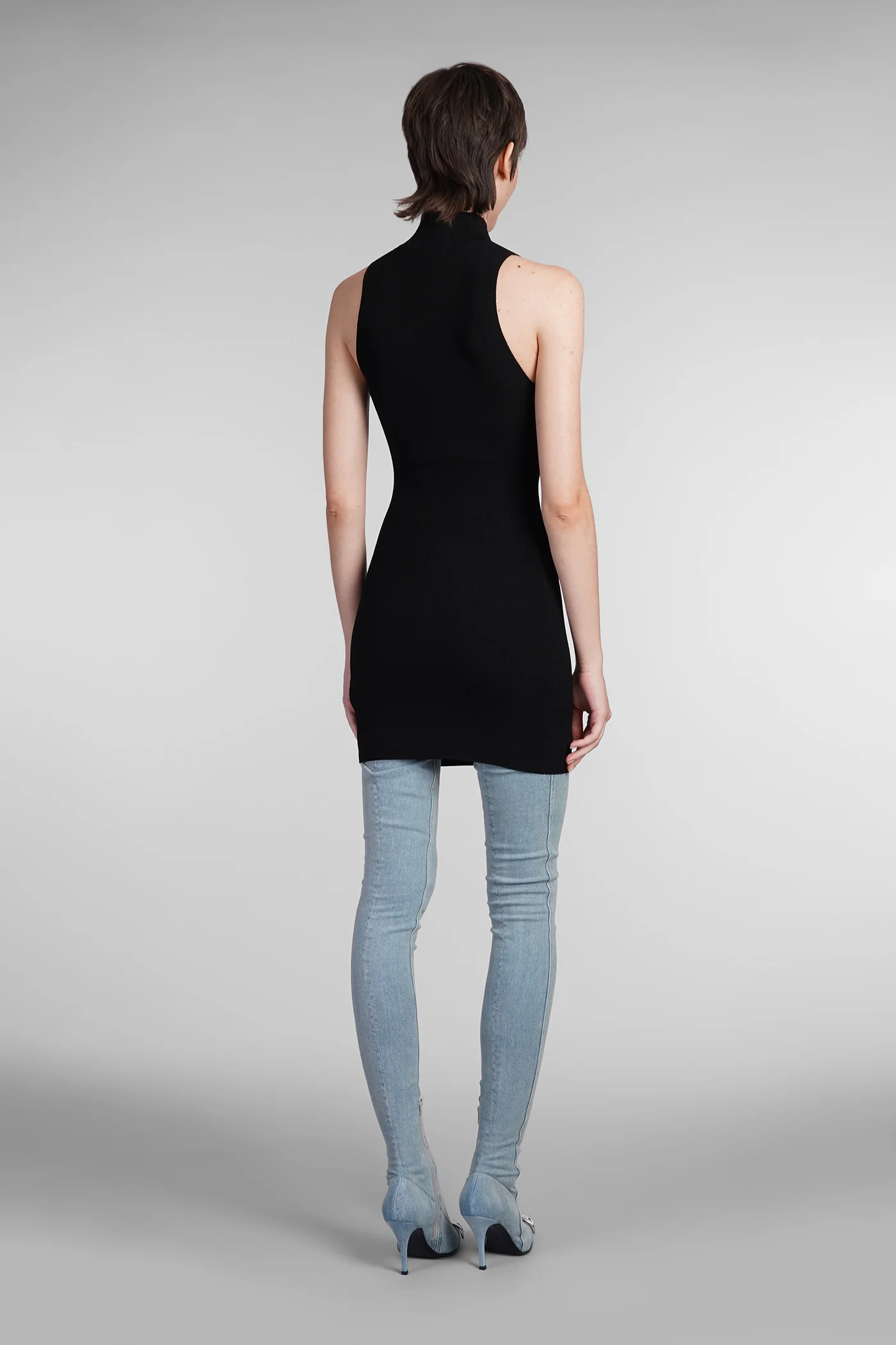 M onervax Dress woman in black Rayon - Image 2