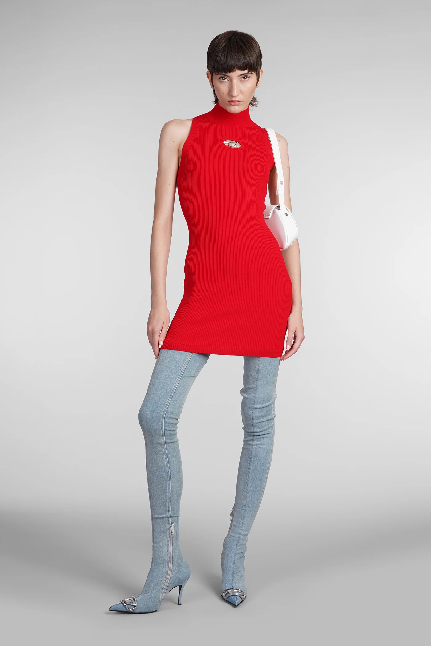 M onervax Dress woman  in red Rayon - Image 2