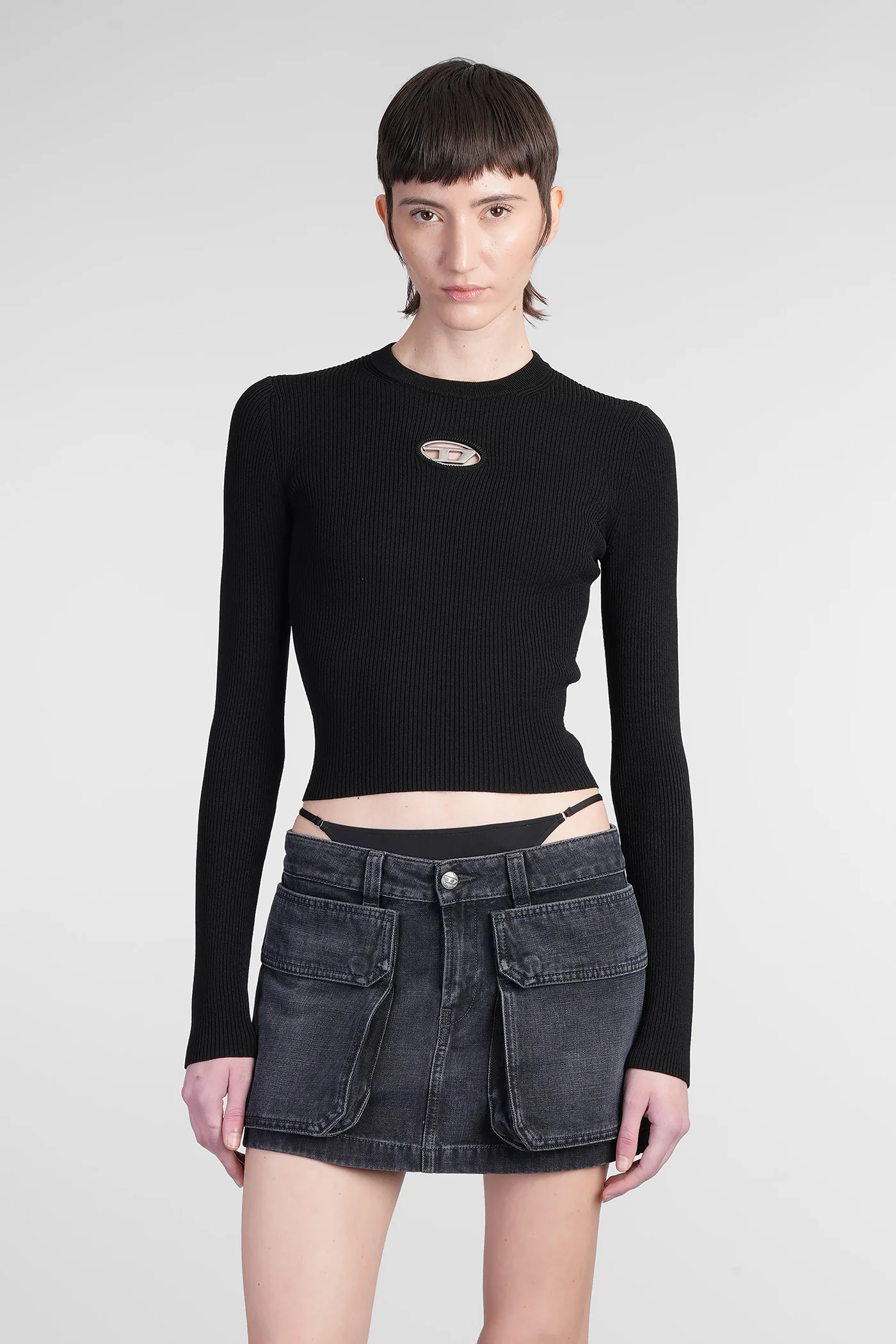 M valari T-Shirt in black viscose