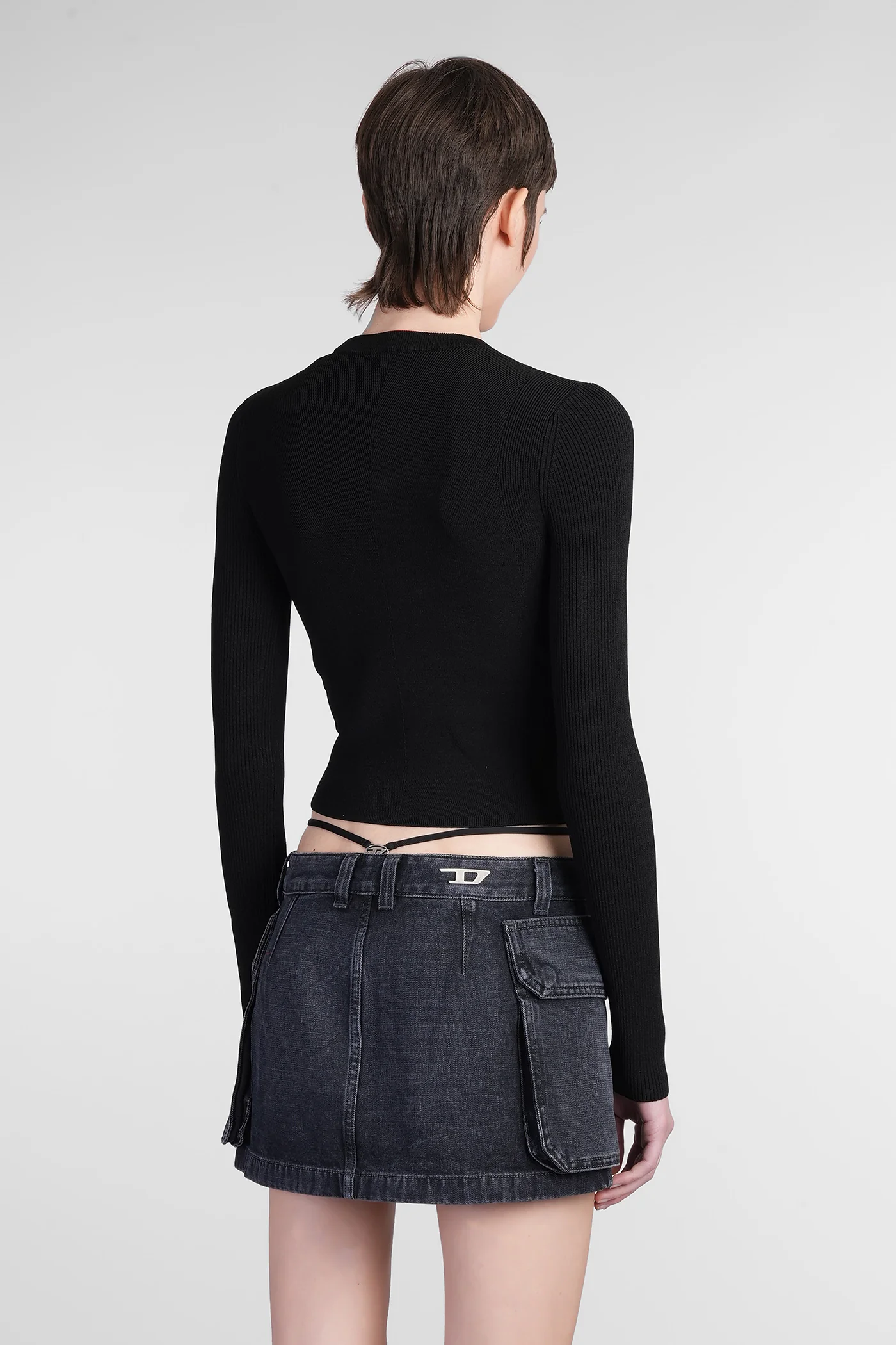 M valari T-Shirt in black viscose - Image 3
