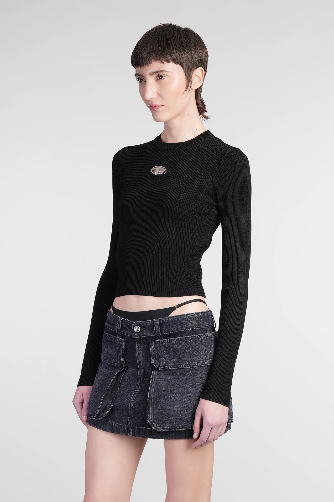 M valari T-Shirt in black viscose - Image 4