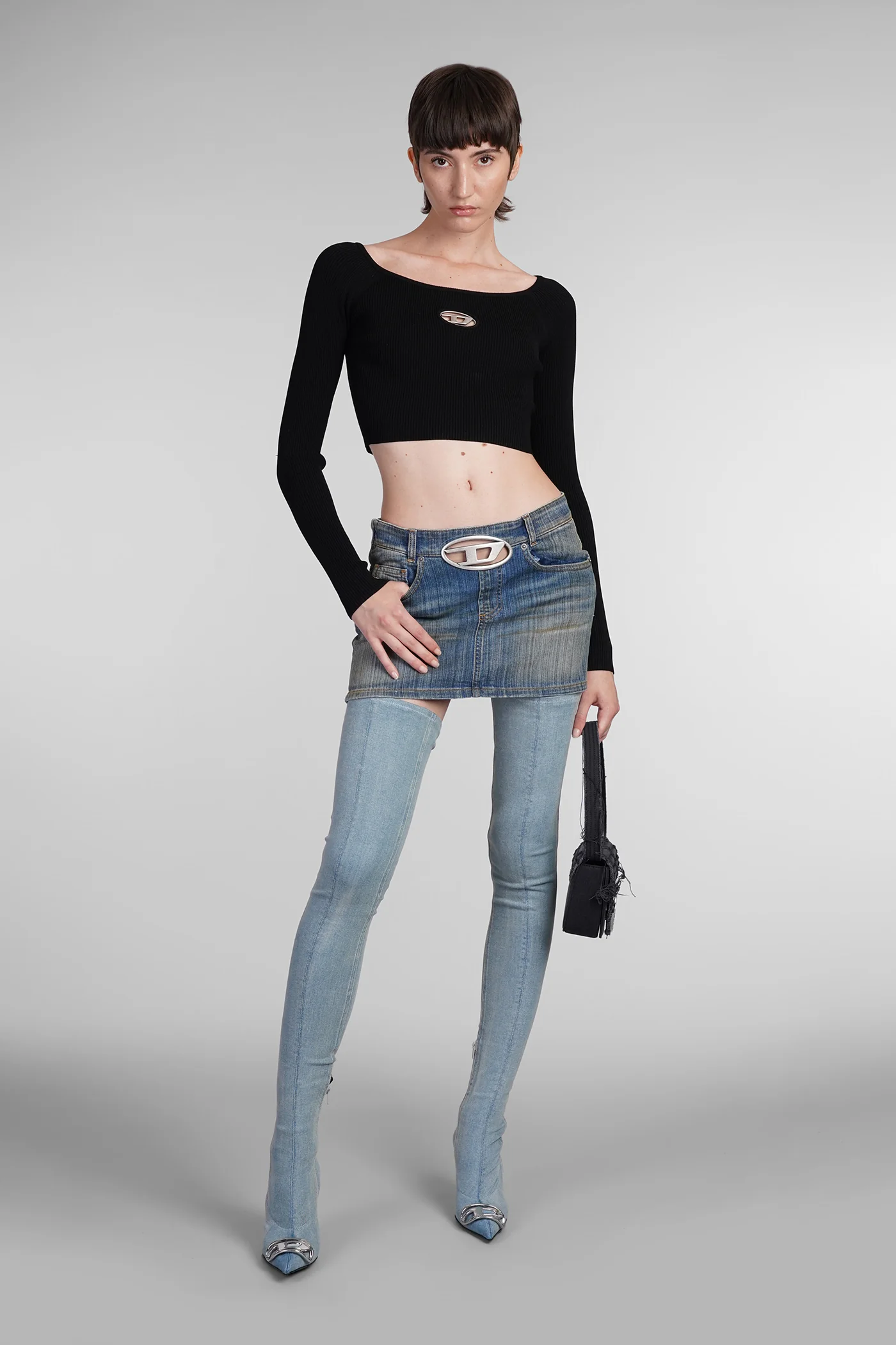 M vera ls Knitwear in black Rayon - Image 2