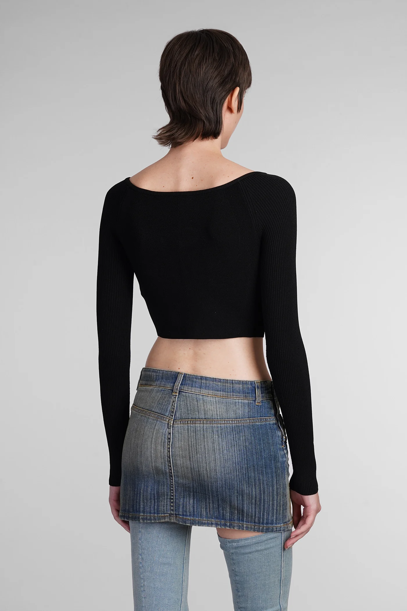M vera ls Knitwear in black Rayon - Image 3