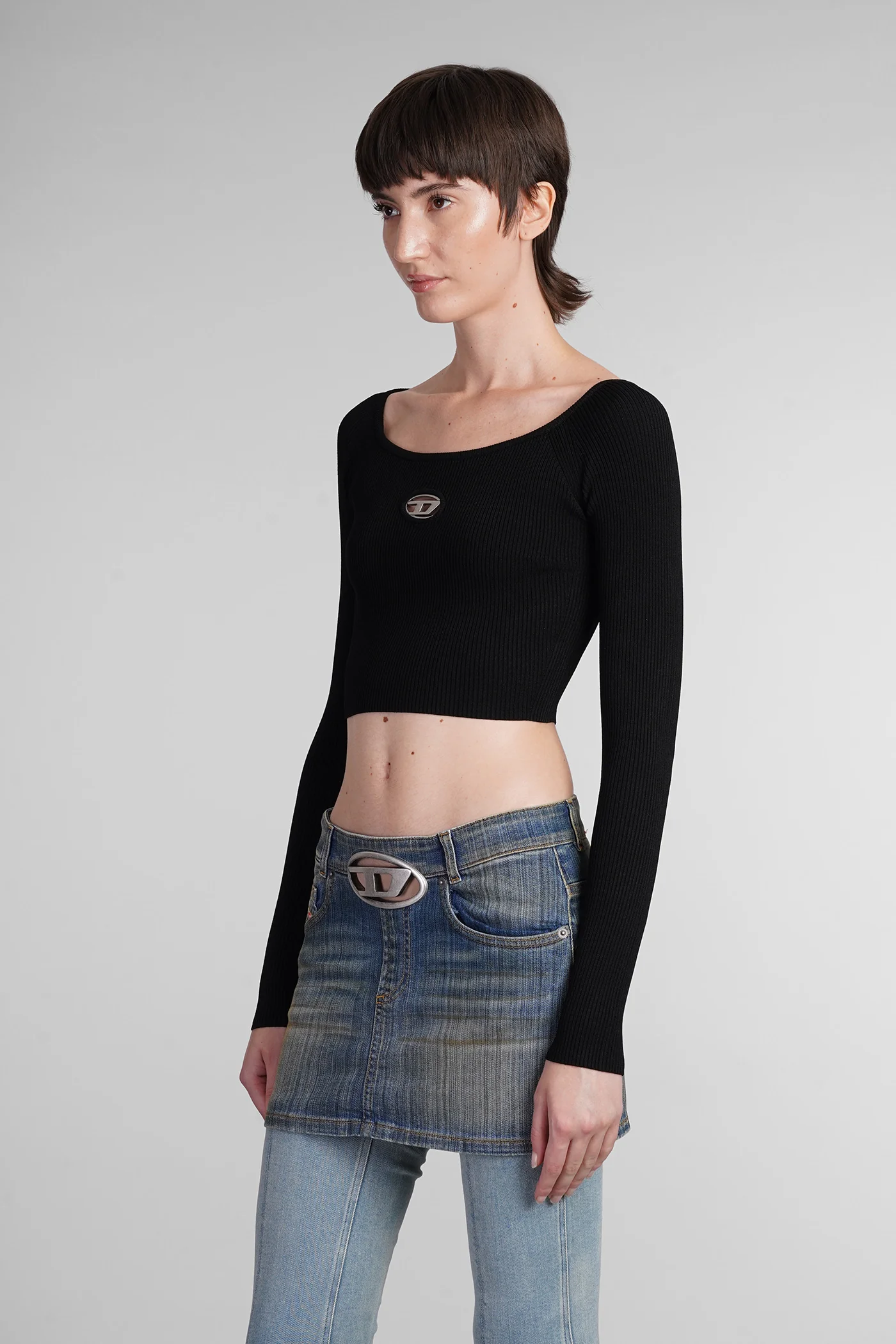 M vera ls Knitwear in black Rayon - Image 4