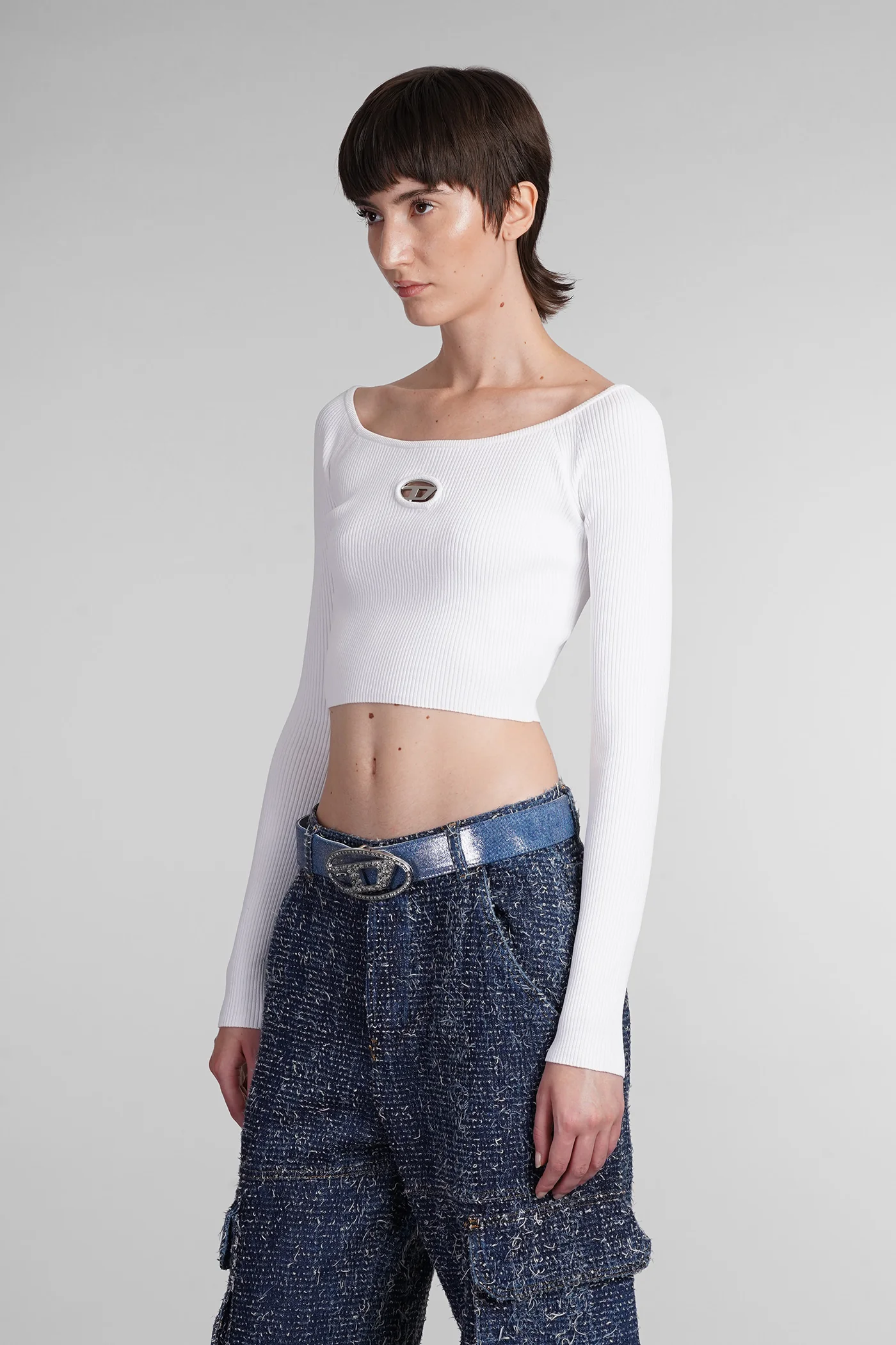 M vera ls Knitwear in white Rayon - Image 4