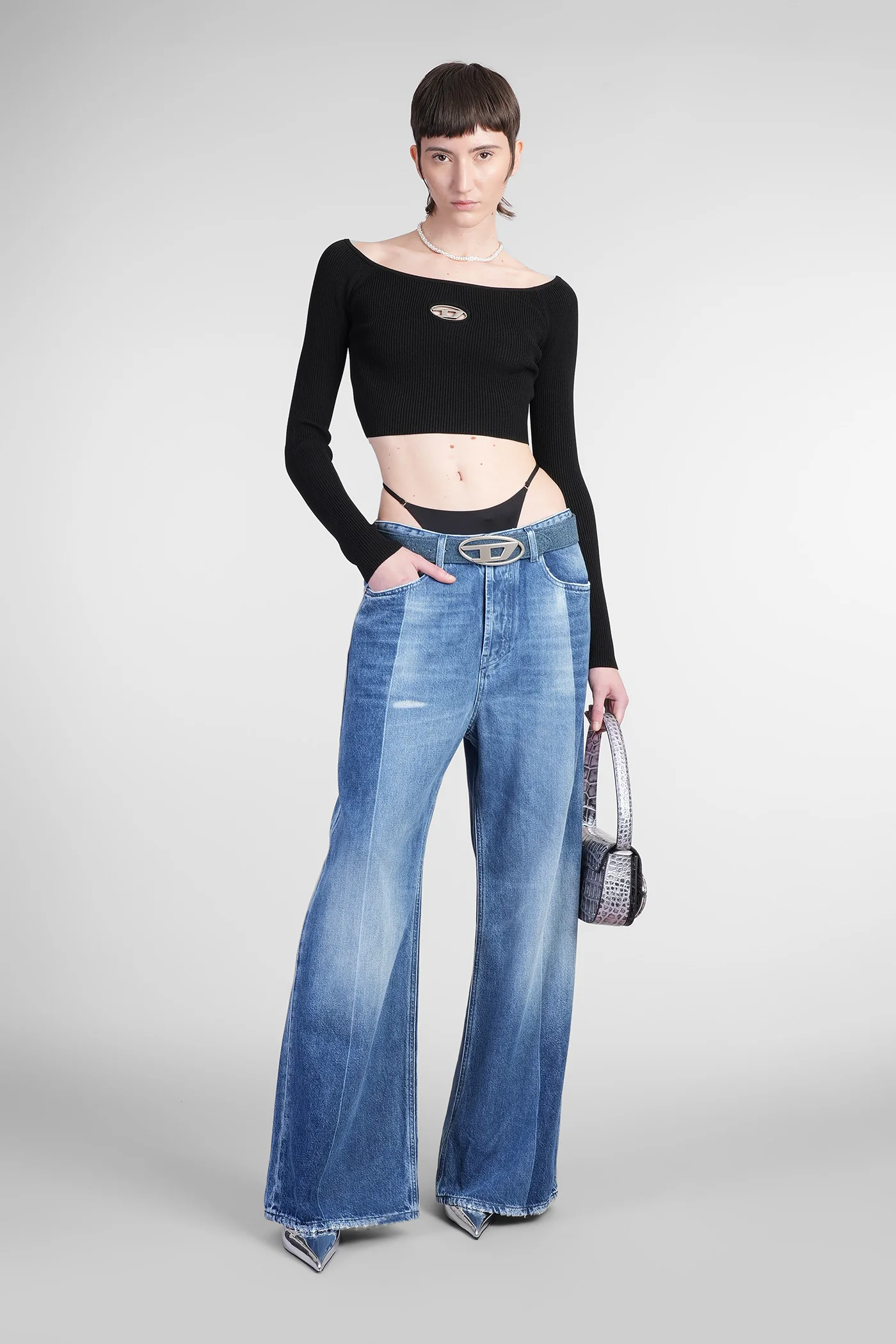 M vera ls Topwear in black viscose - Image 2