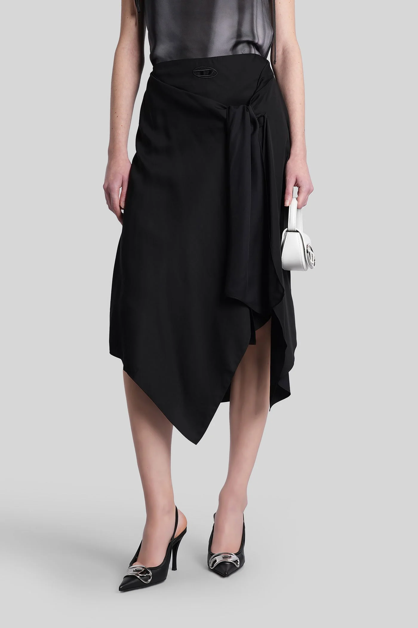 O-tali Skirt in black polyamide polyester