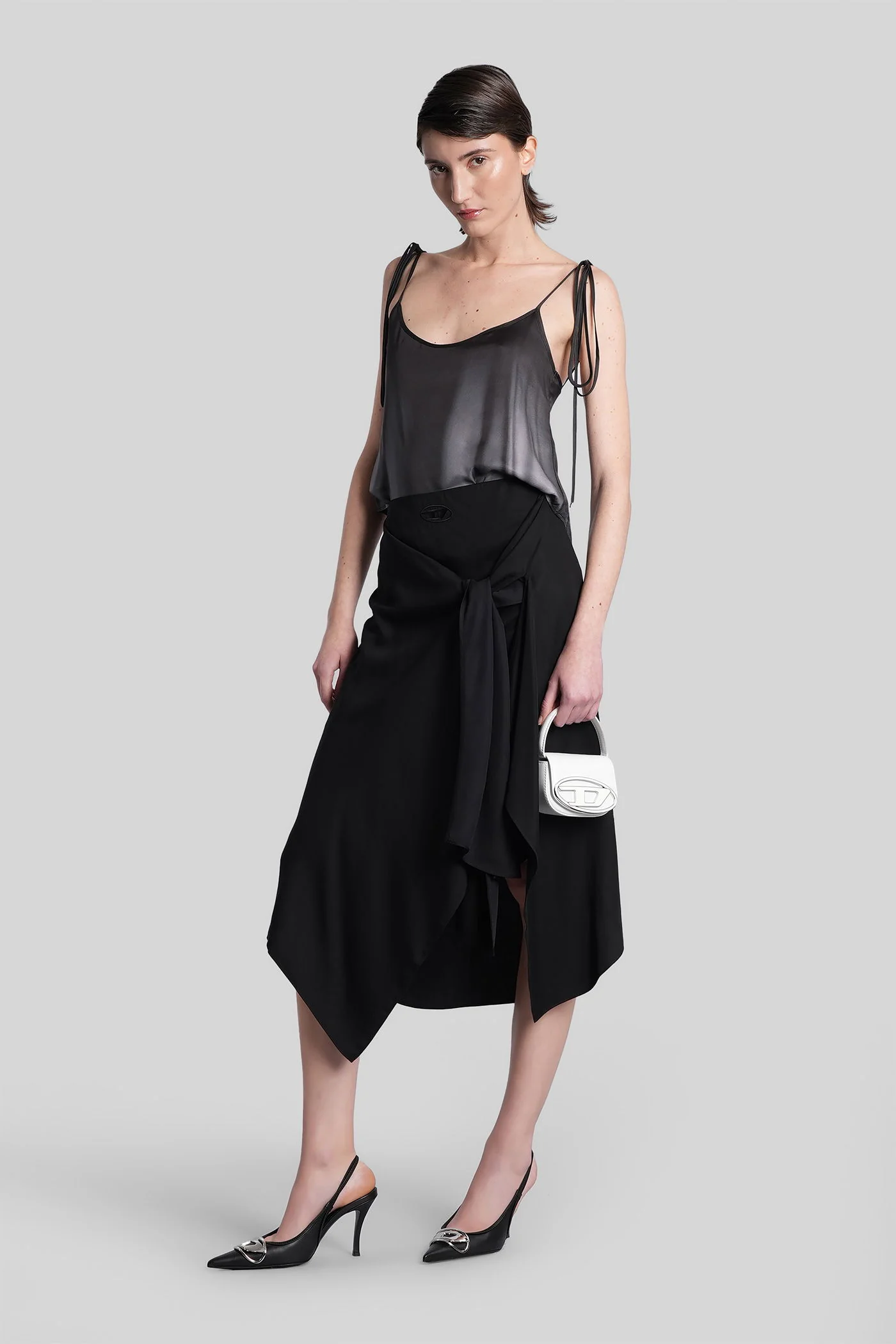 O-tali Skirt in black polyamide polyester - Image 2